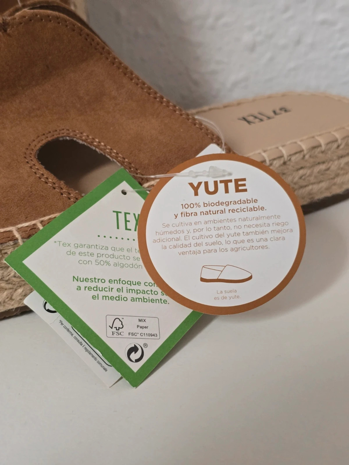 Sandalias suela de Yute Talla 37 – TEX – taille 37 5