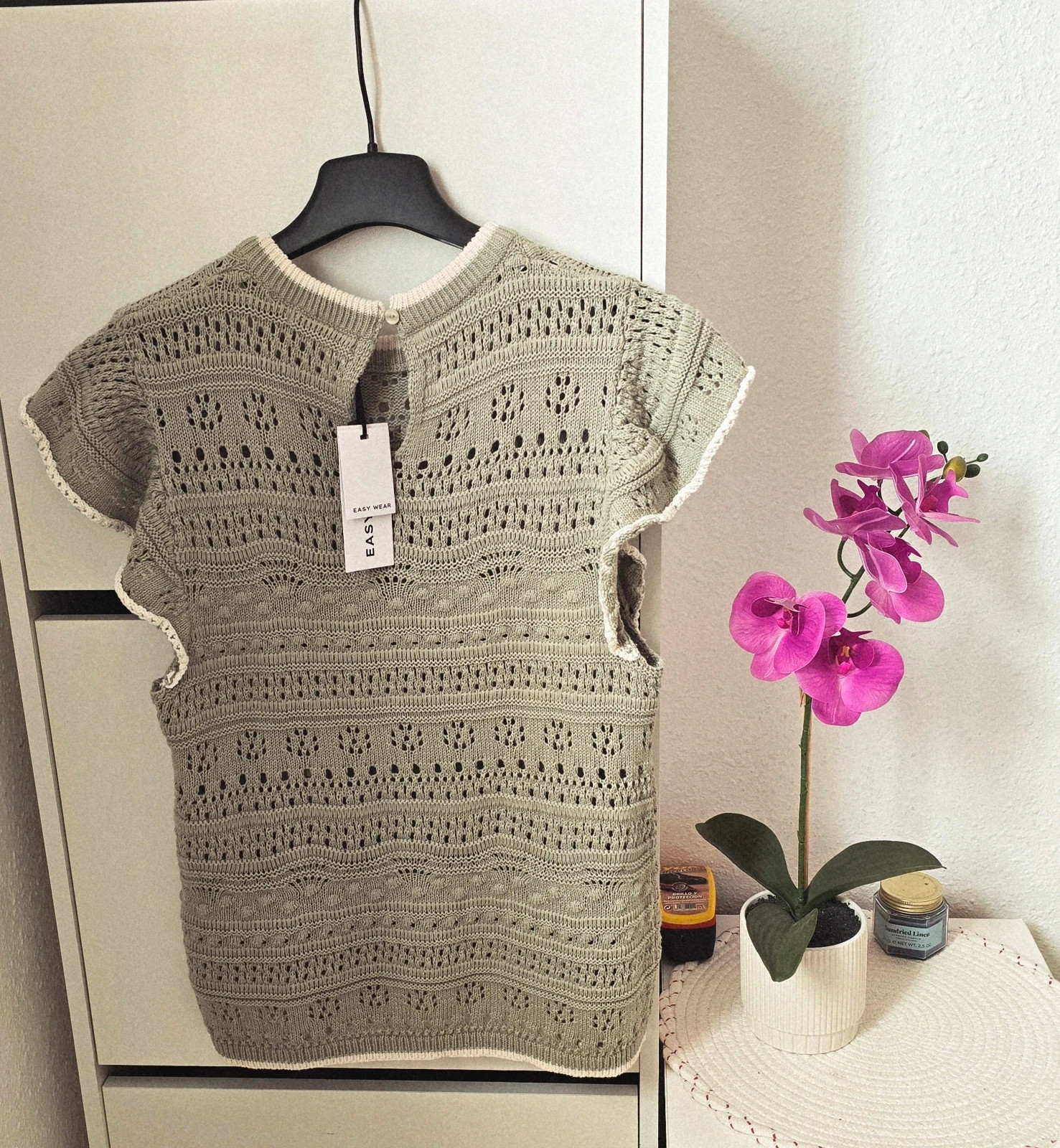 Jersey calado con ribete blanco – Easy Wear – taille L / 40 / 12 2