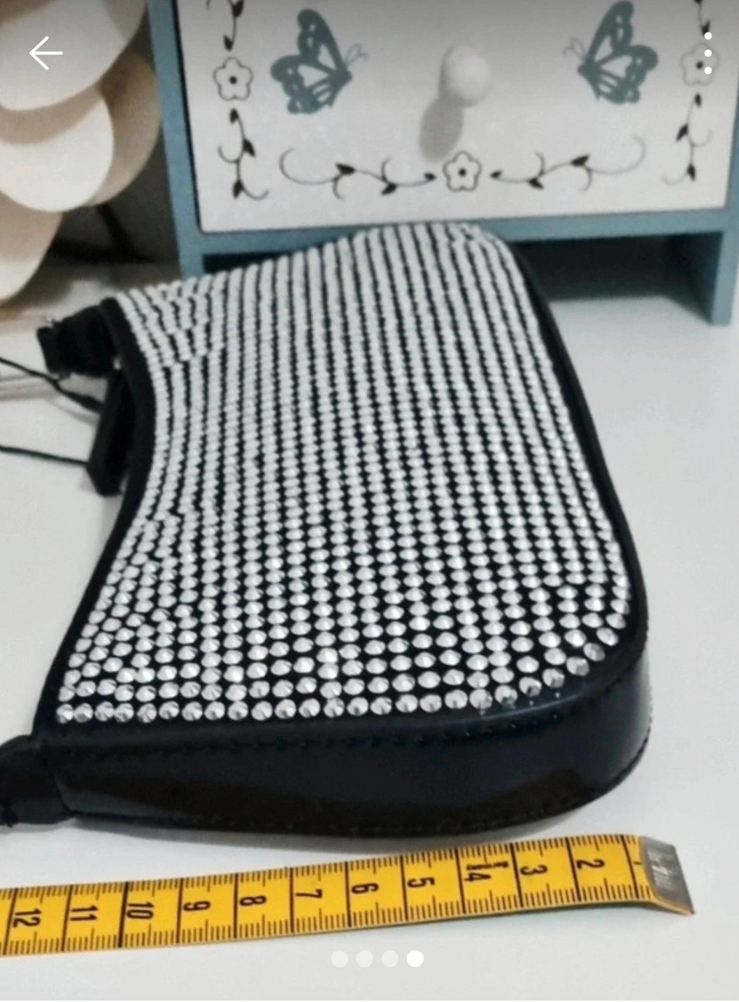 Mango bolso de hombro negro y brillos – Mango 4