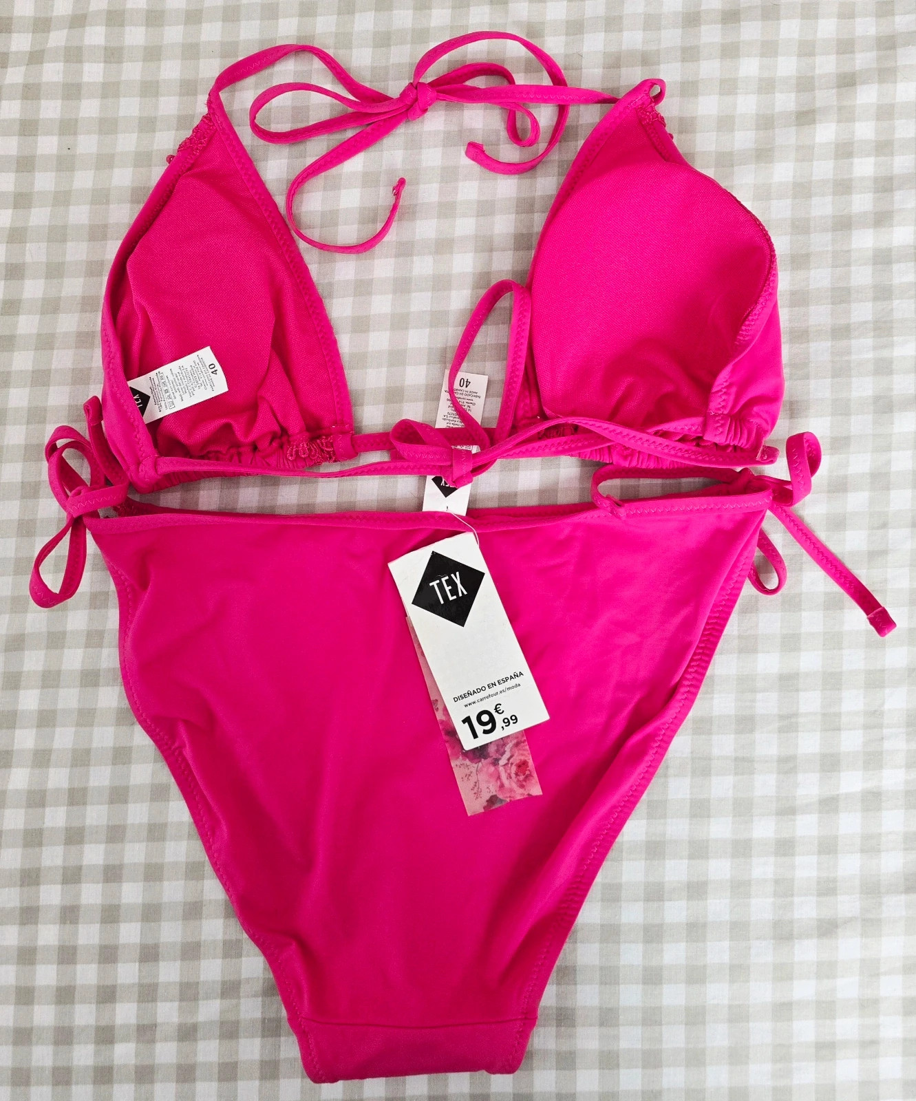 Bikini encaje fuscia Talla 40 – TEX – taille L / 40 / 12 2