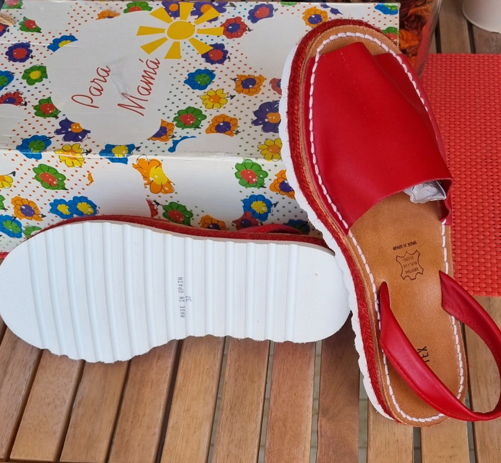 Mallorquinas rojas – TEX – taille 37 5