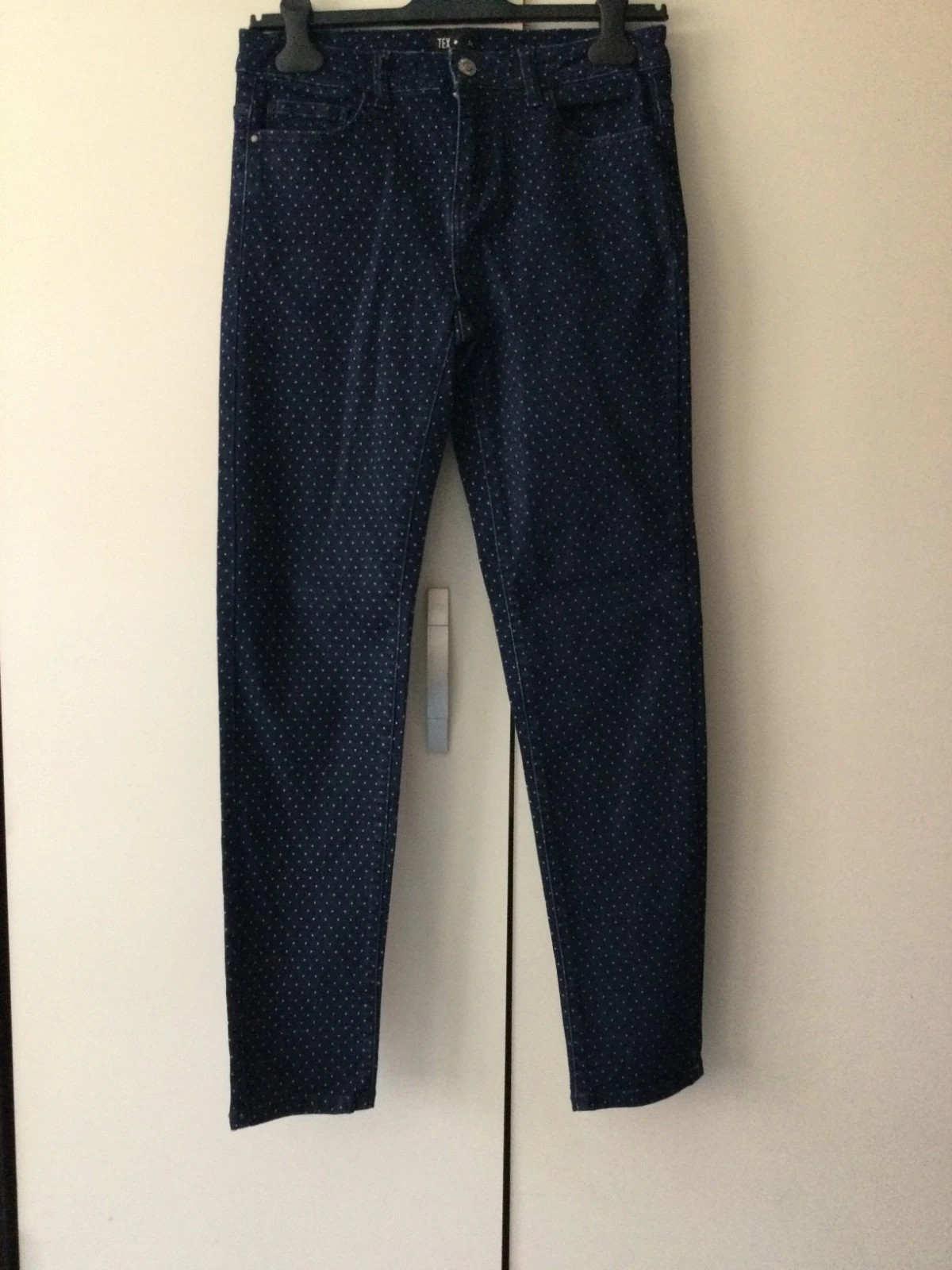 Pantalón azul marino con lunares🌺 – TEX – taille M / 38 / 10 2