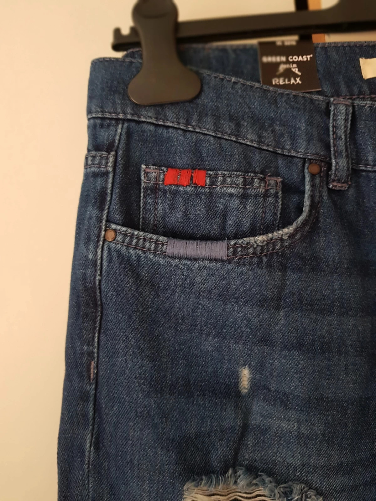 Vaqueros juveniles con rotos👖 – Green Coast – taille S / 36 / 8 4
