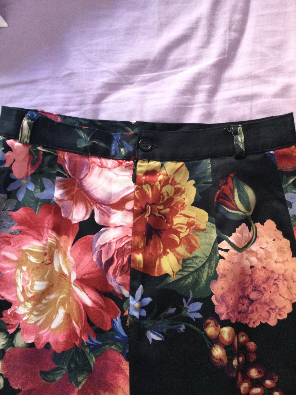 💝Preciosa falda negra de flores/Belle Jupe noir ave fleurs 💝 – Fórmula Joven – taille S / 36 / 8 5