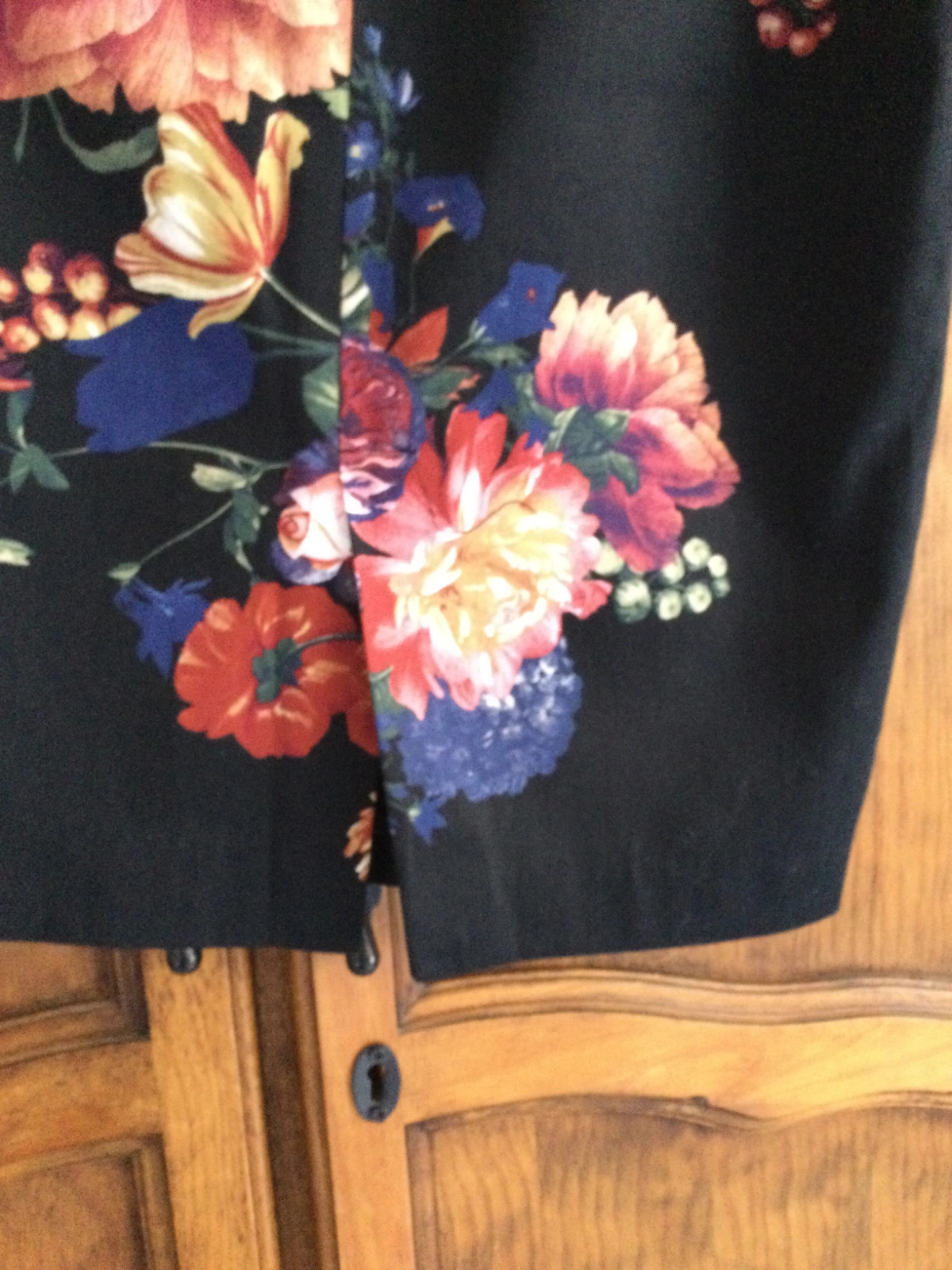 💝Preciosa falda negra de flores/Belle Jupe noir ave fleurs 💝 – Fórmula Joven – taille S / 36 / 8 4