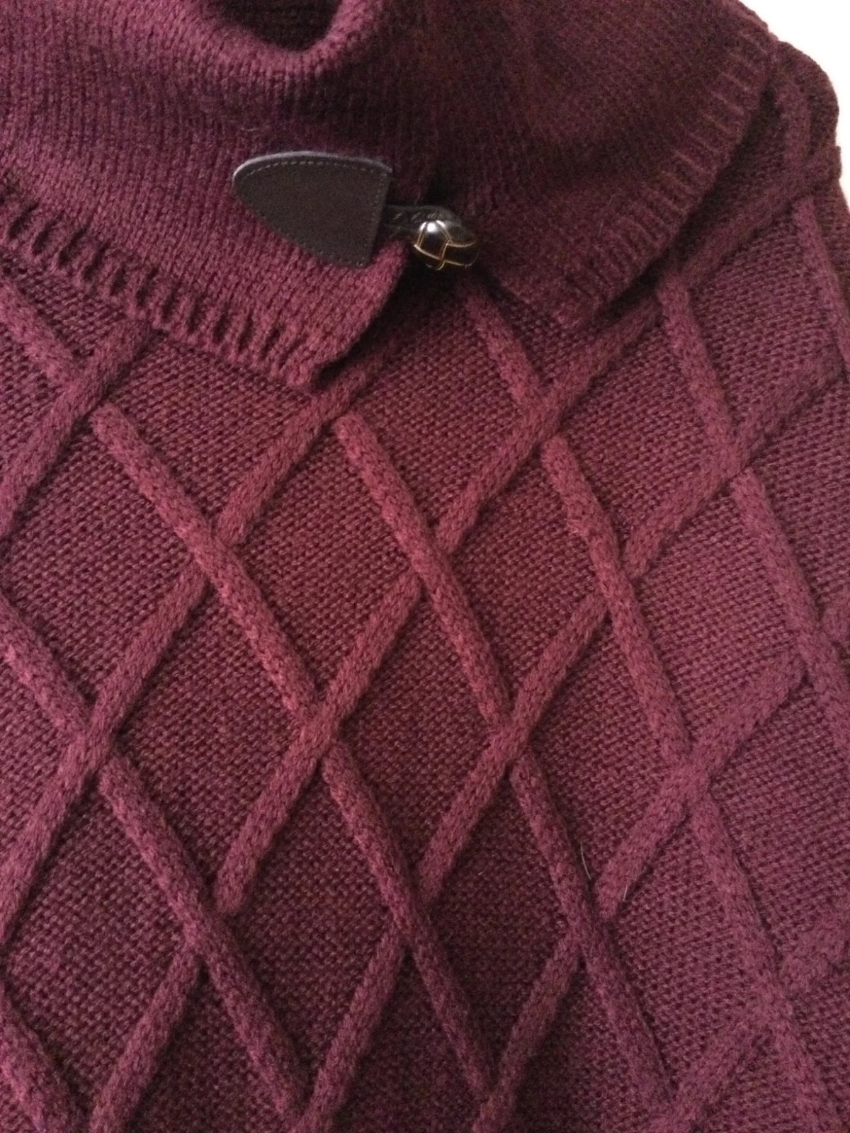 Poncho en tono Burdeos 🌷 – TEX – taille Taille unique 3