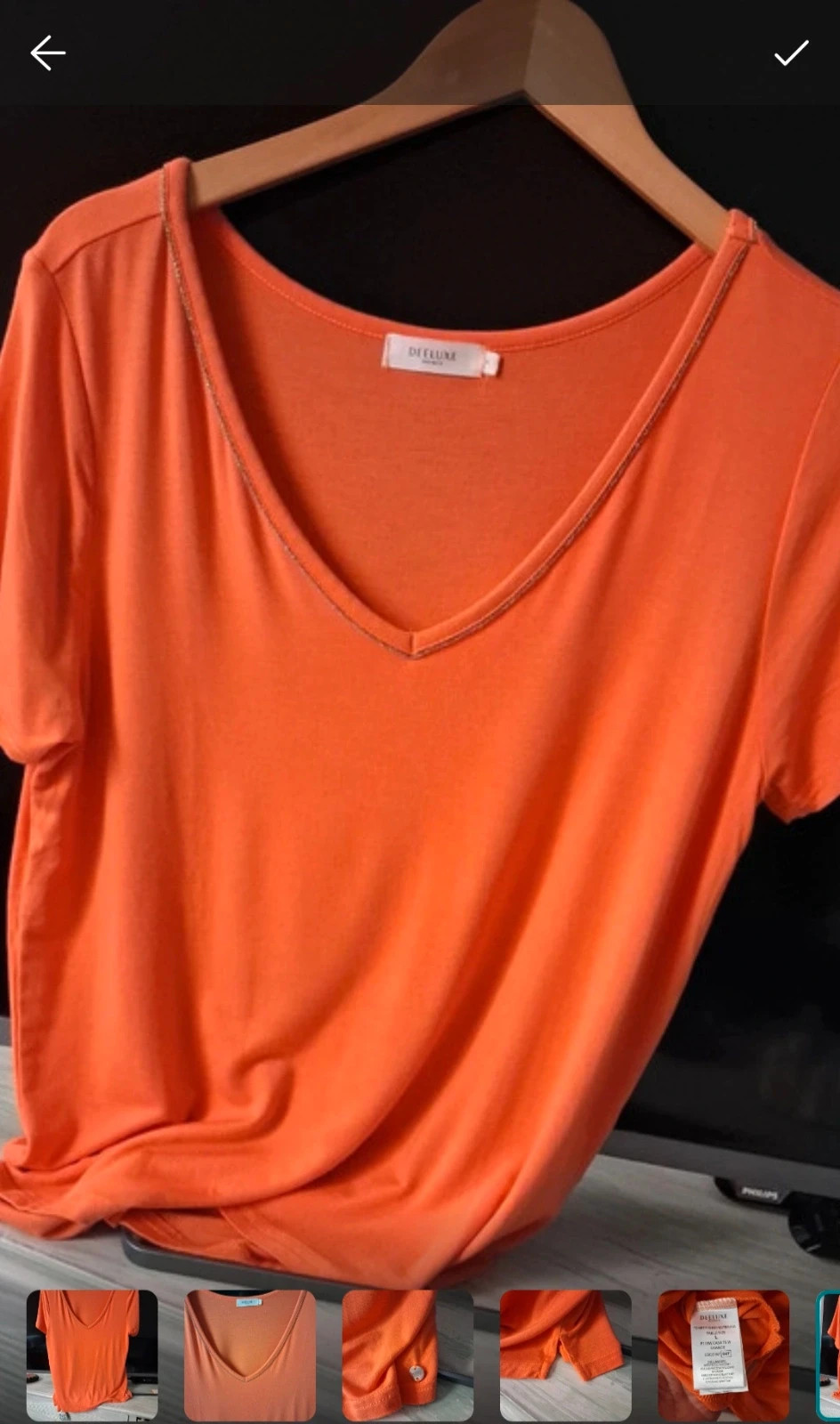 T-shirt orange Deeluxe logo – Deeluxe – taille L / 40 / 12 4