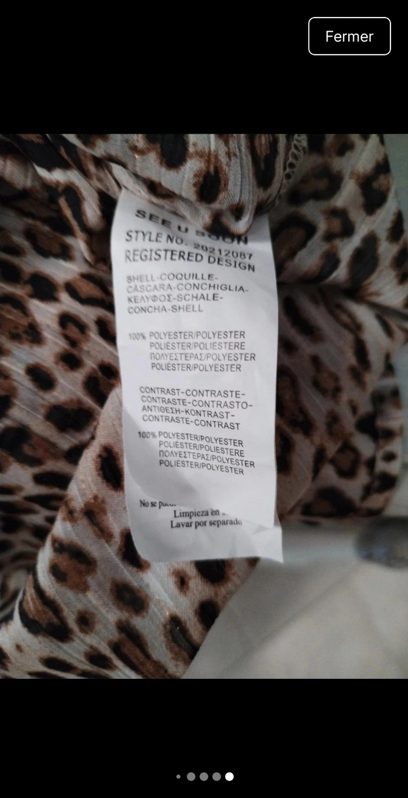 Blouse effet léopard – See U Soon – taille XS / 34 / 6 2