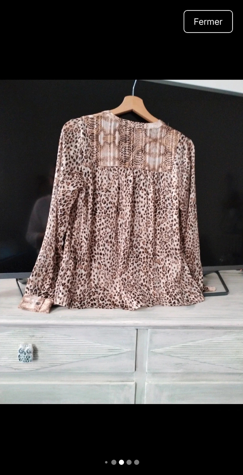 Blouse effet léopard – See U Soon – taille XS / 34 / 6 5