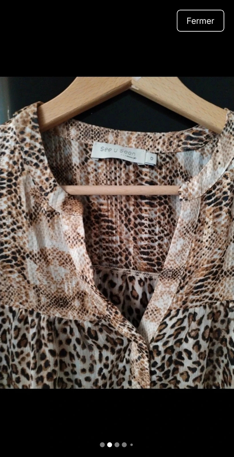 Blouse effet léopard