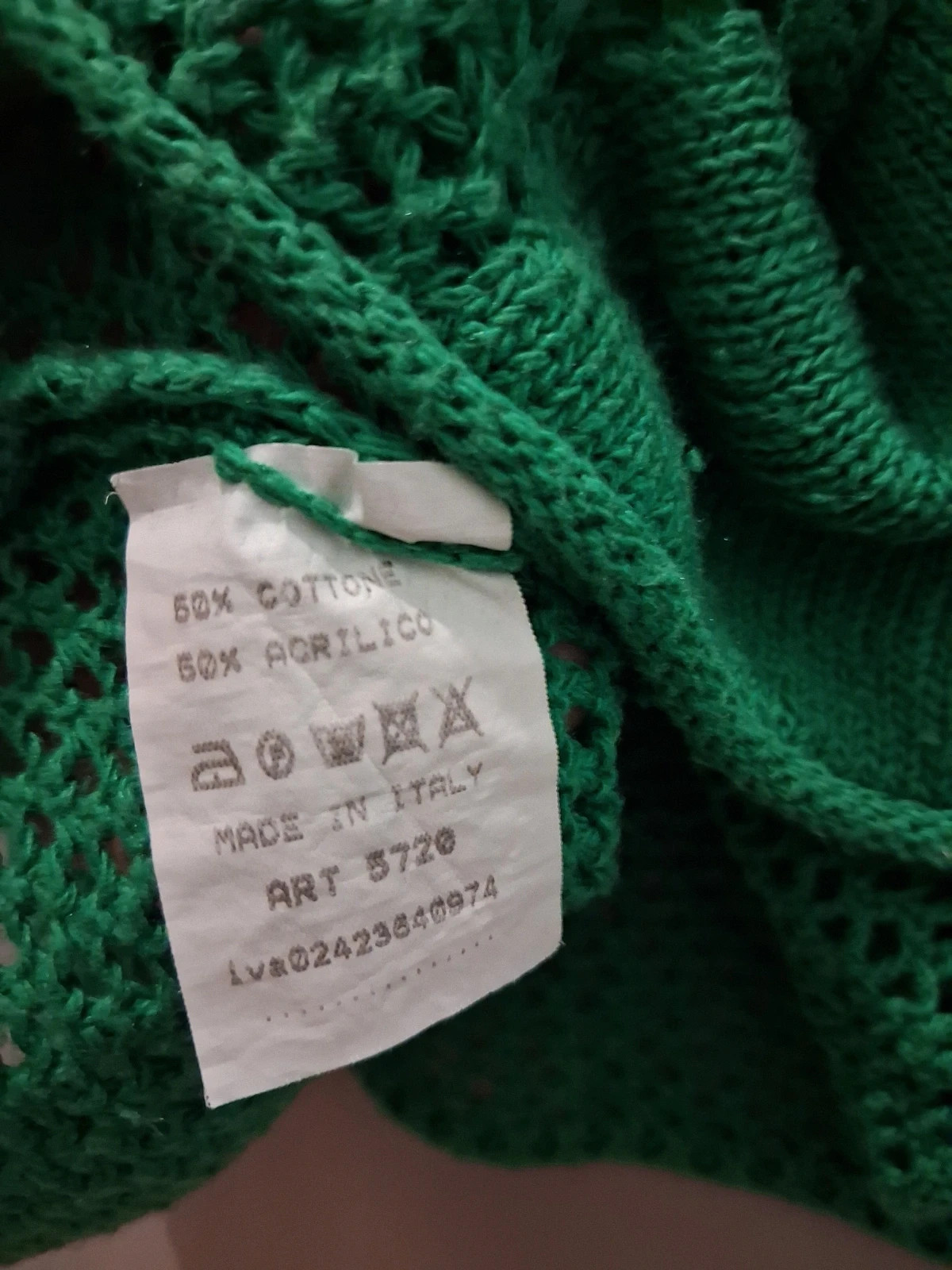 Haut vert crochet – Italy – taille Taille unique 2