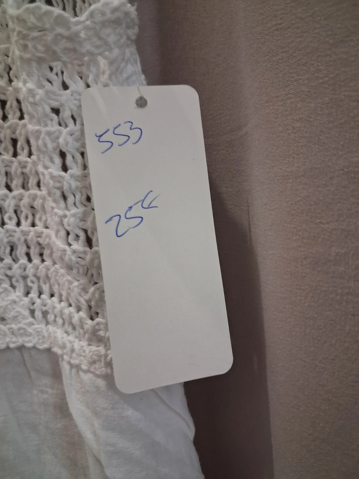 Débardeur blanc broderie crochet – Made In Italy – taille Taille unique 2