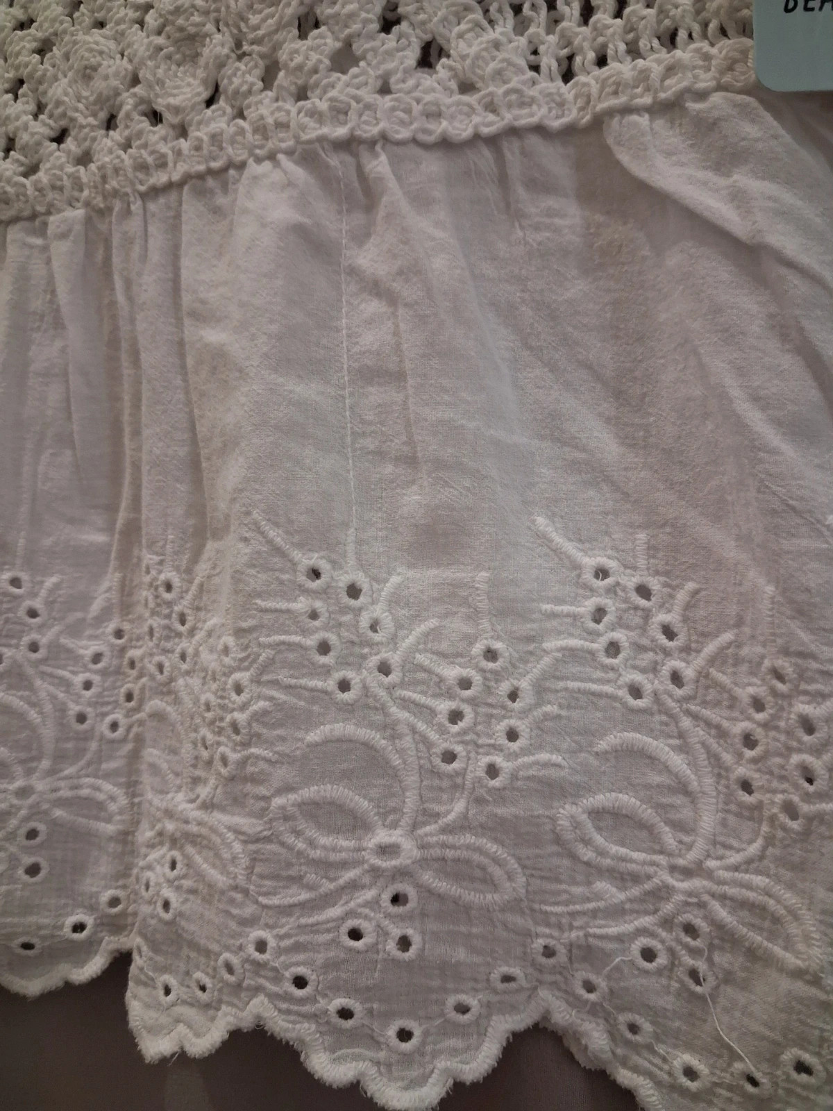 Débardeur blanc broderie crochet – Made In Italy – taille Taille unique 4