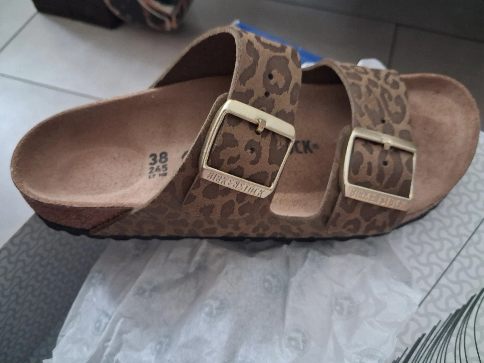 Birkenstock léopard doré Authentique – Birkenstock – taille 38 5