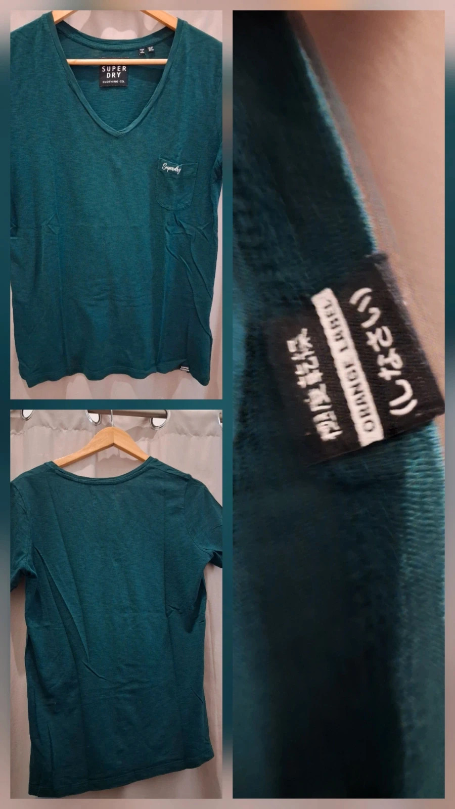 Superdry t shirt bleu canard