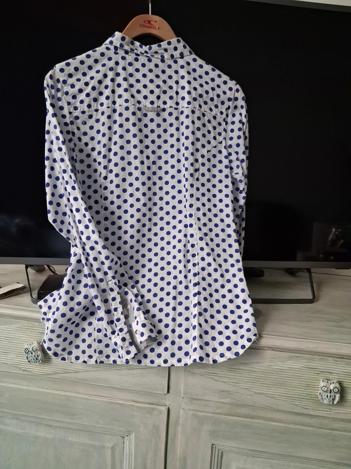 Chemise pois bleu coton – Little Marcel – taille M / 38 / 10 5