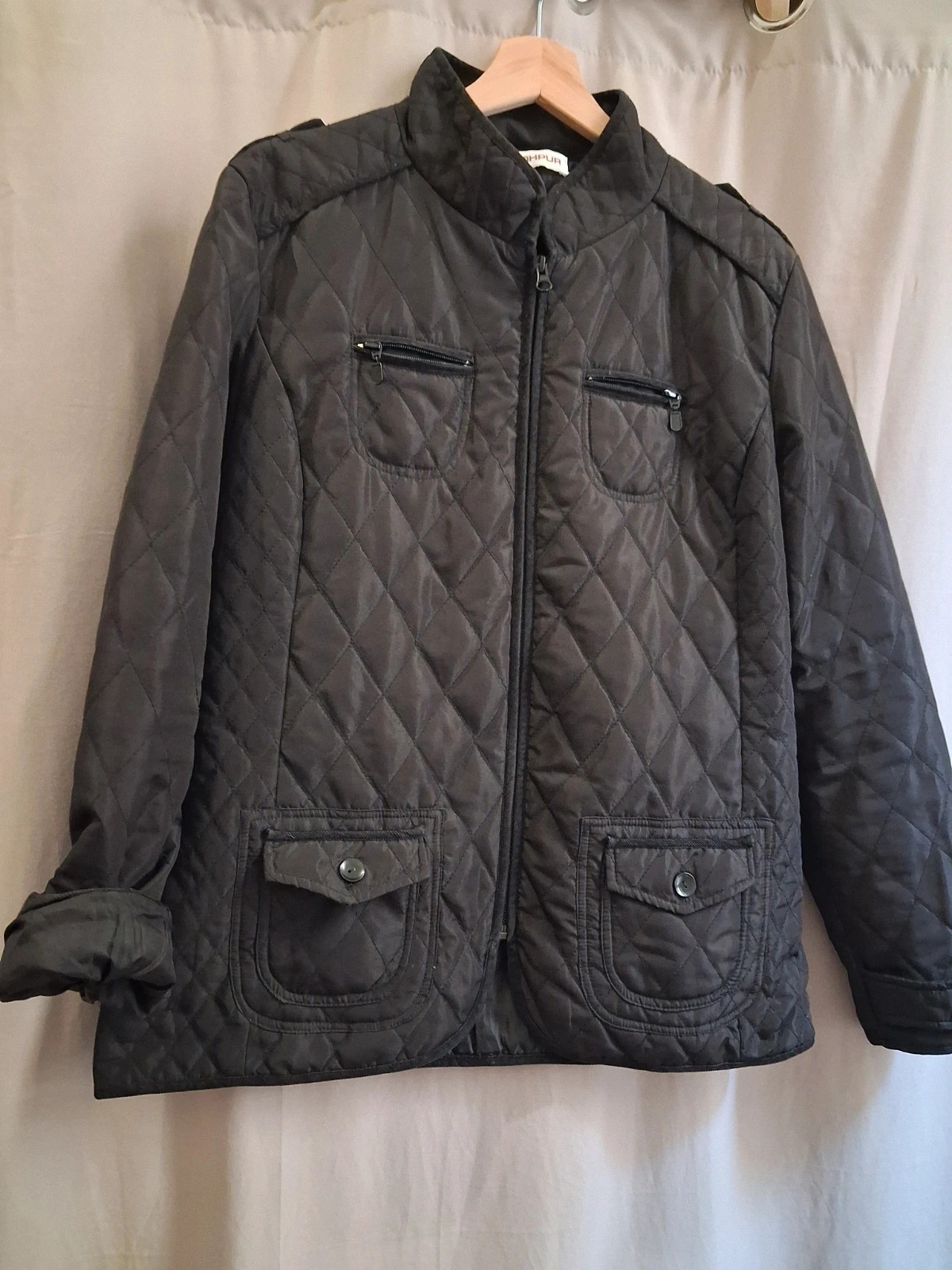 Veste noire matelassé Jodhpur