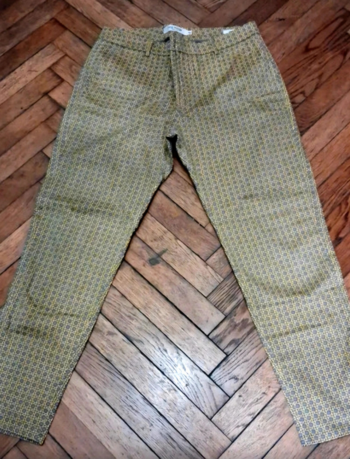 Pantalon imprimé moutarde