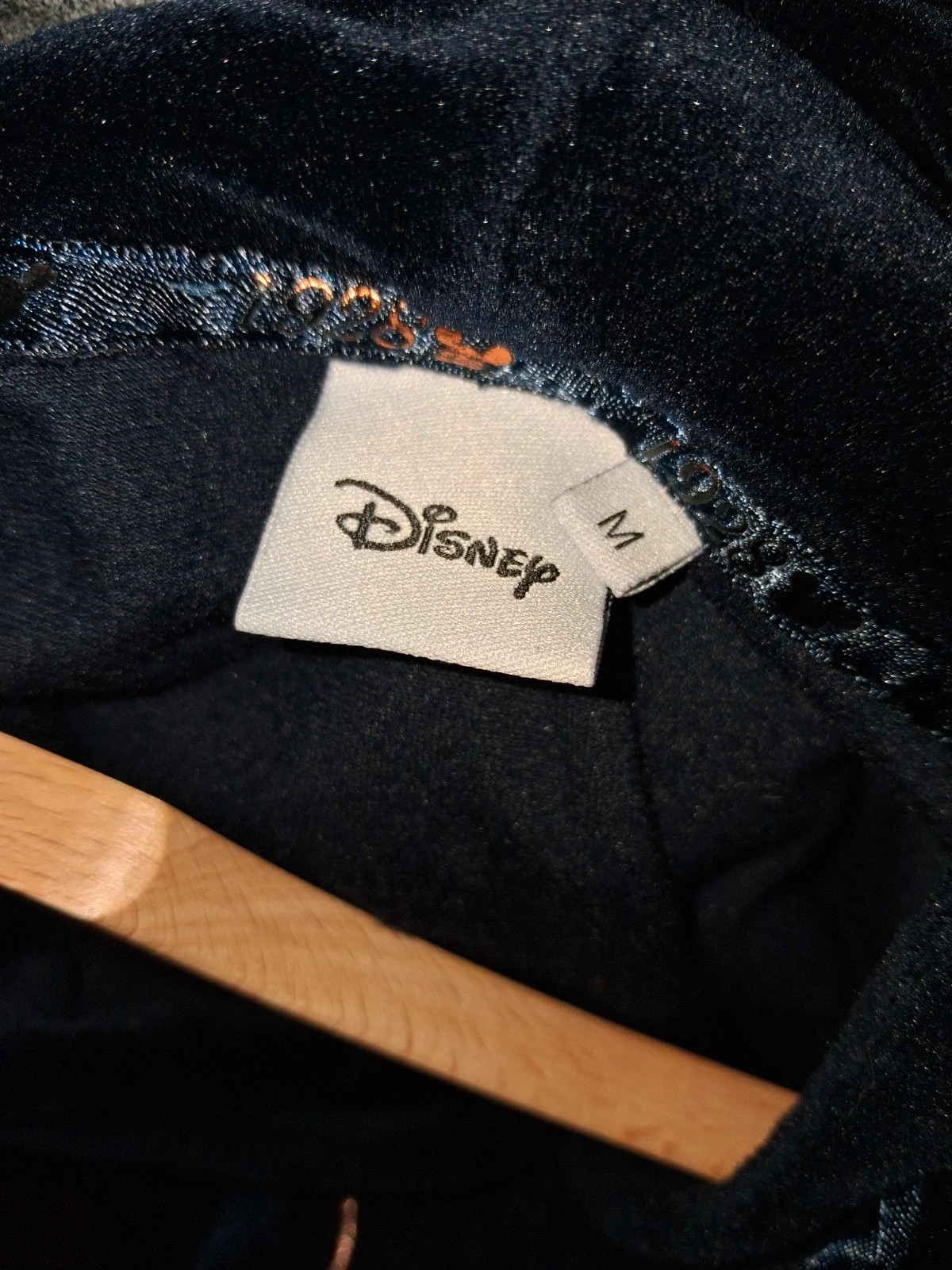 Sweat hoddie Mickey velours marine – Disney – taille M / 38 / 10 4