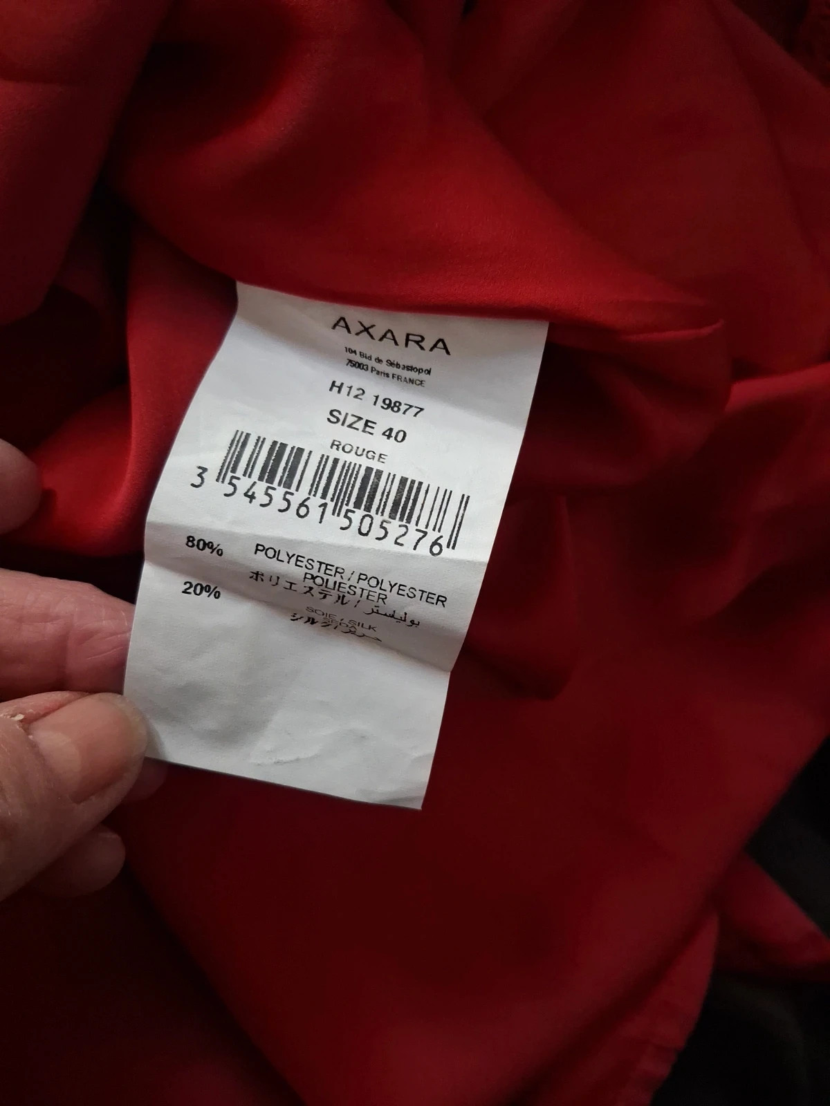 Robe tunique rouge flamboyant volants Axara – Axara – taille L / 40 / 12 5