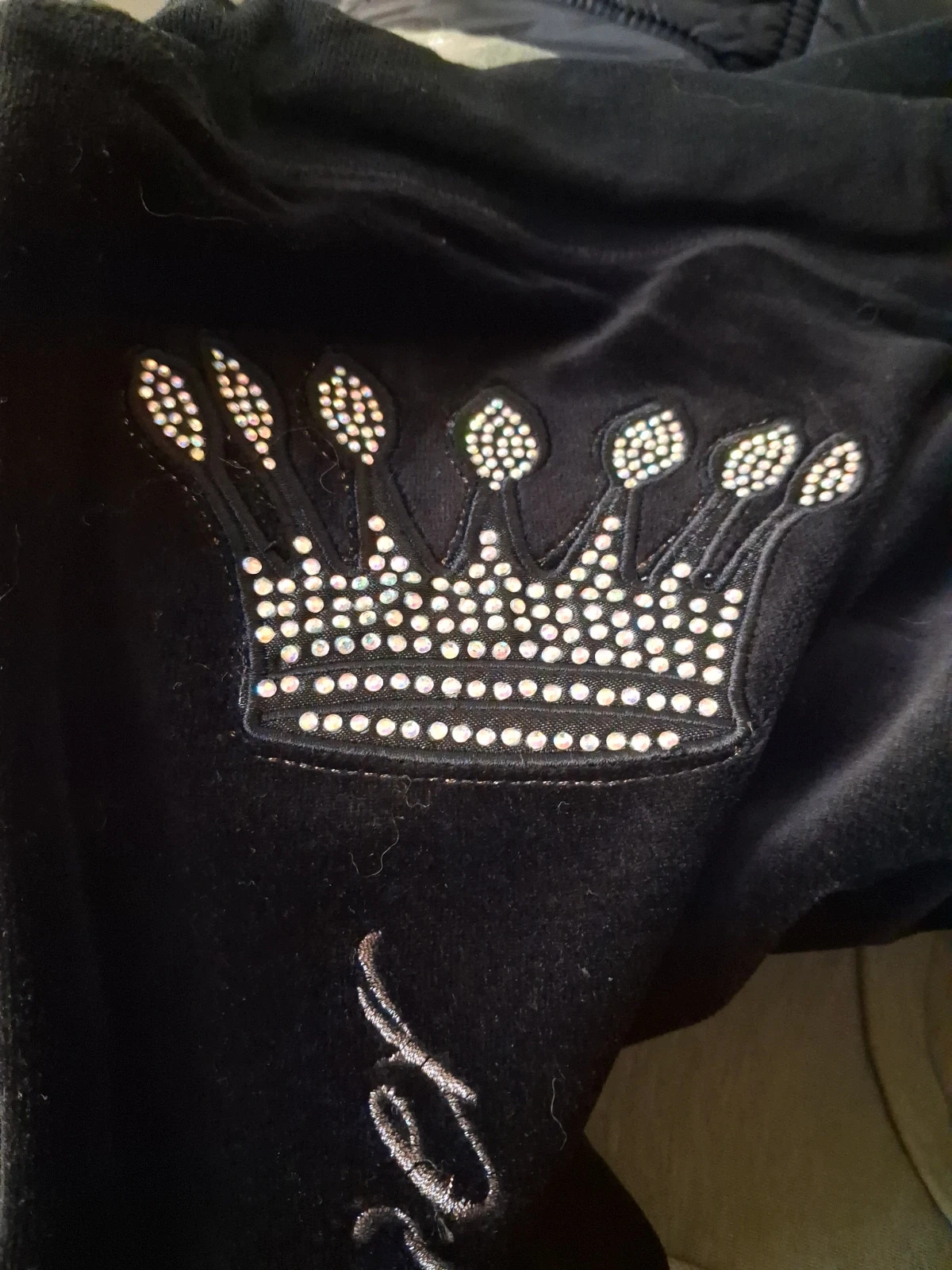 Jogging velours noir Christian Audigier authentique