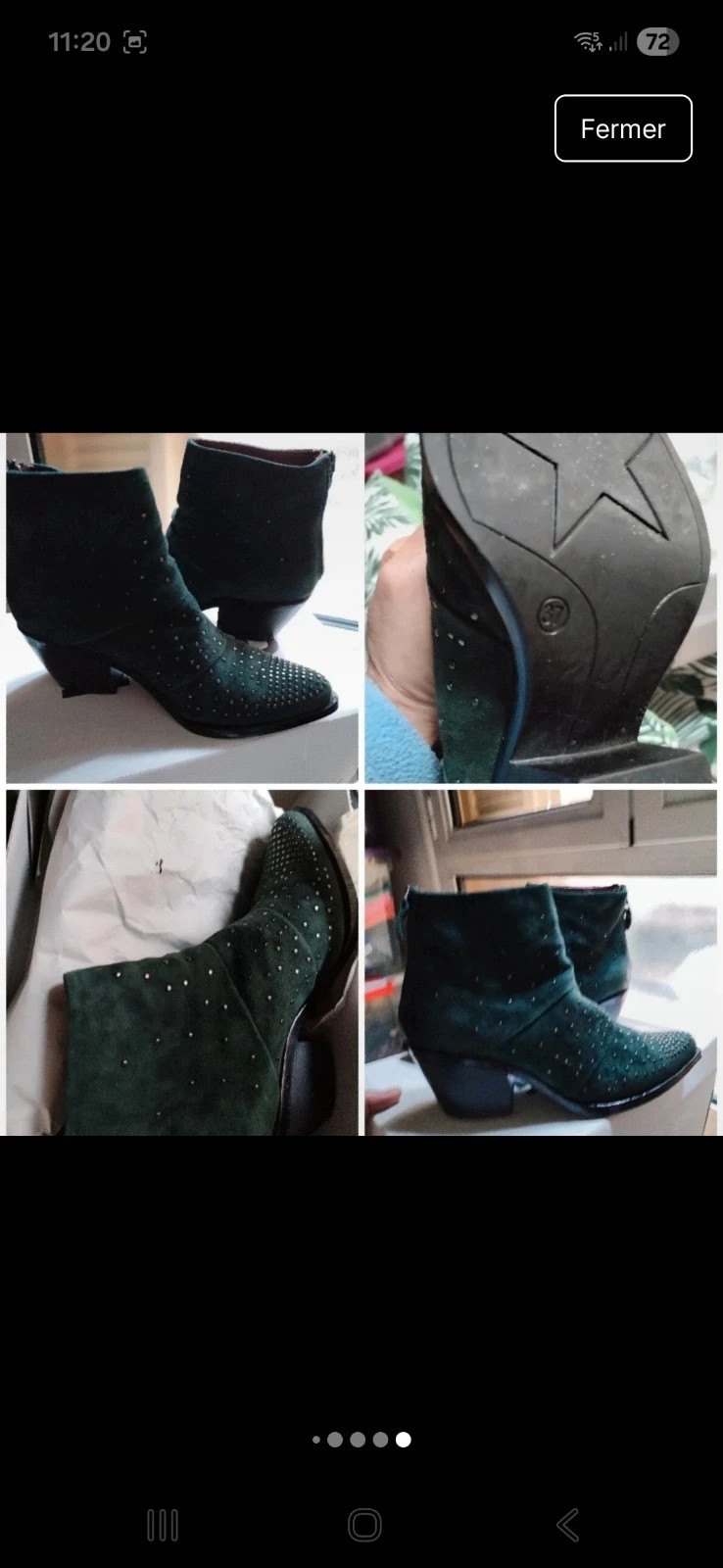 Boots MJUS cuir vert
