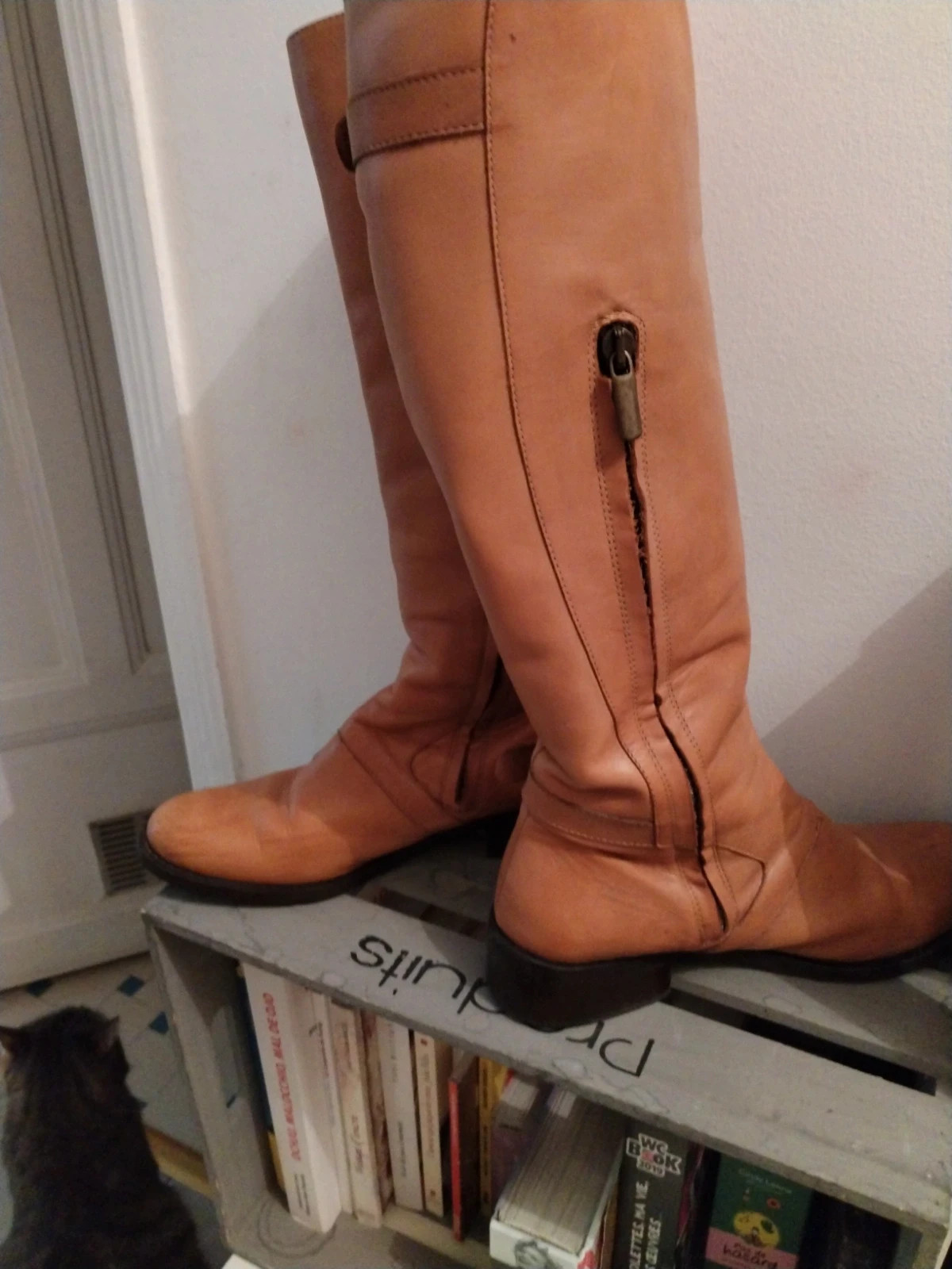 Bottes cuir femme Camel – ESPACE – taille 38 2