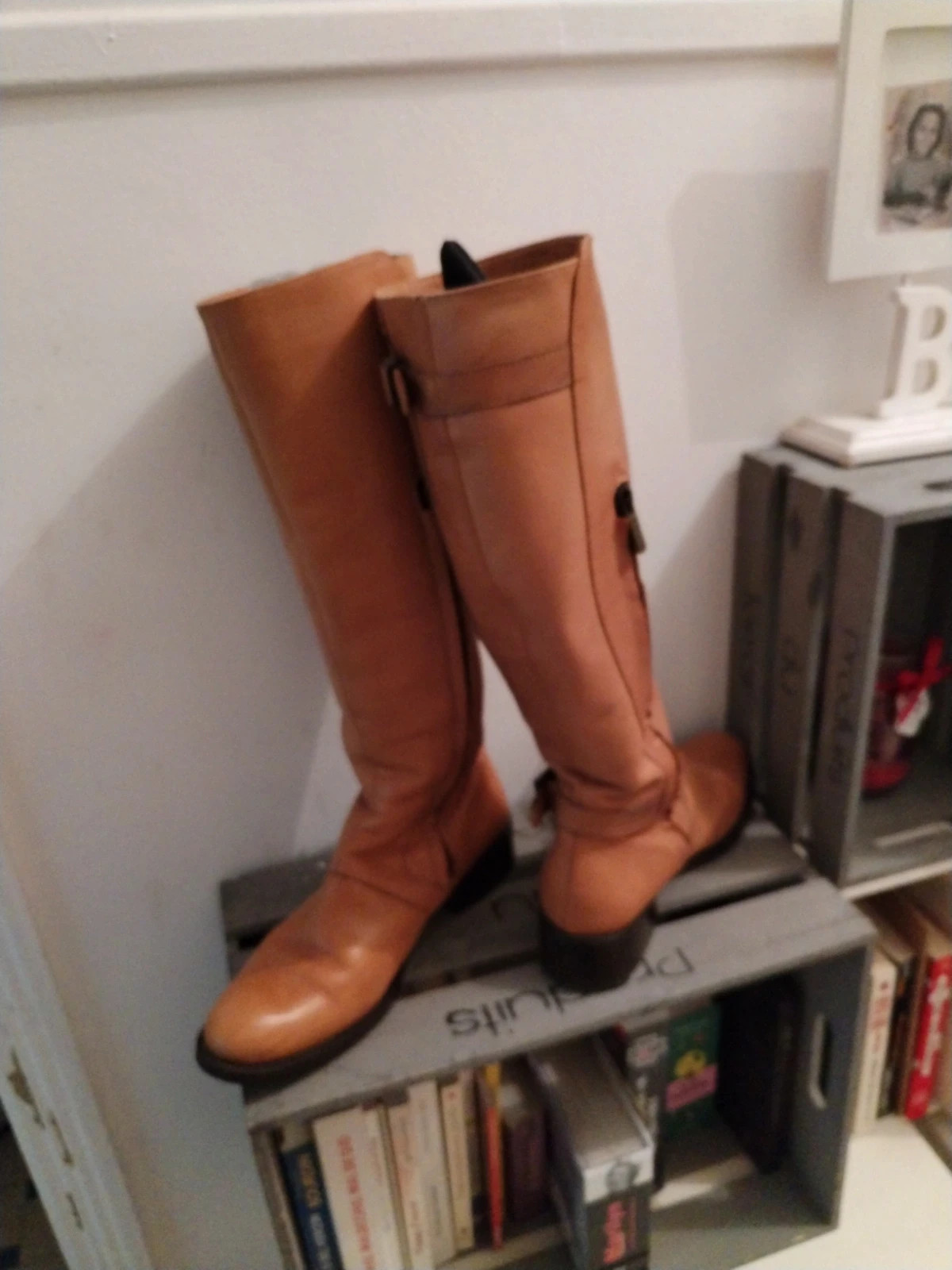 Bottes cuir femme Camel