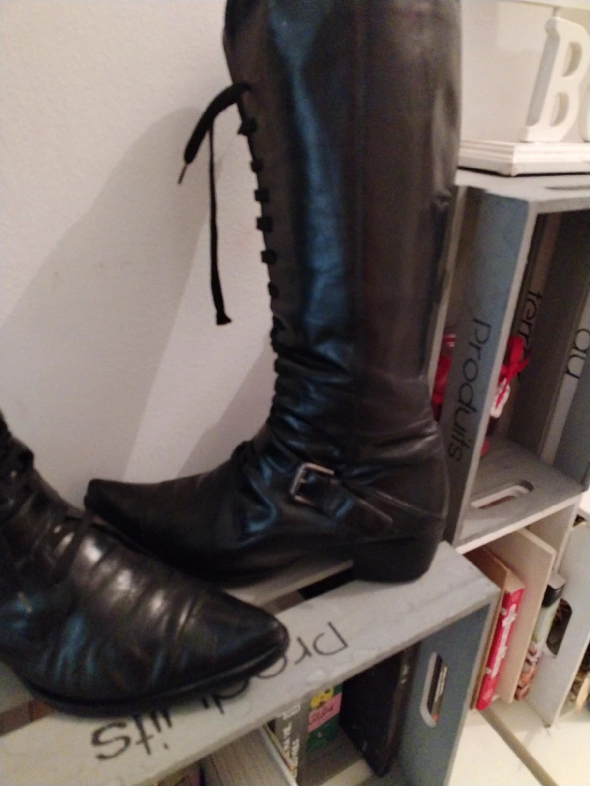 Bottes cuir noir lacets San marina – San Marina – taille 37 3