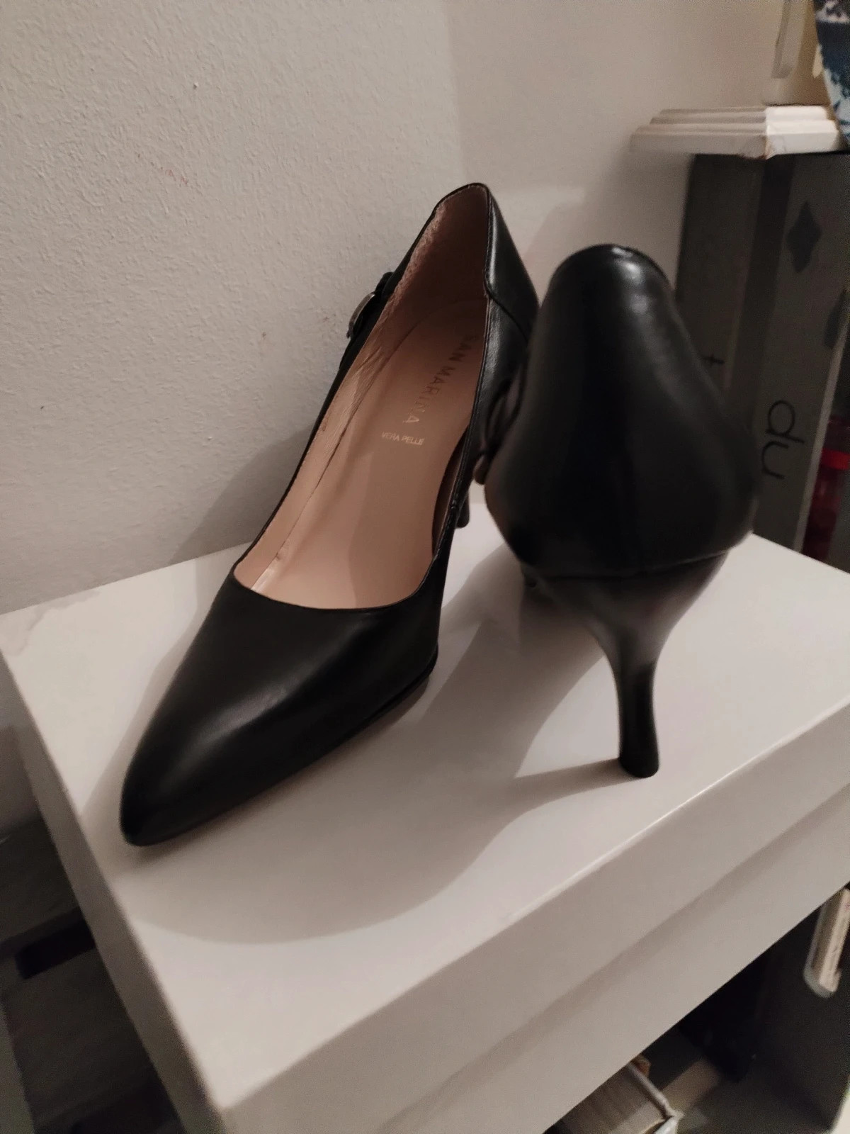 Escarpins cuir noir sans Marina – San Marina – taille 38 5