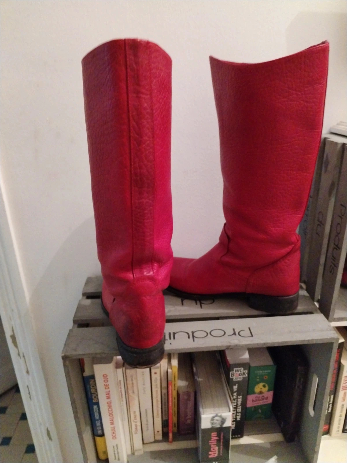 Bottes cuir rouge grainé – MINKA DESIGN – taille 38 3