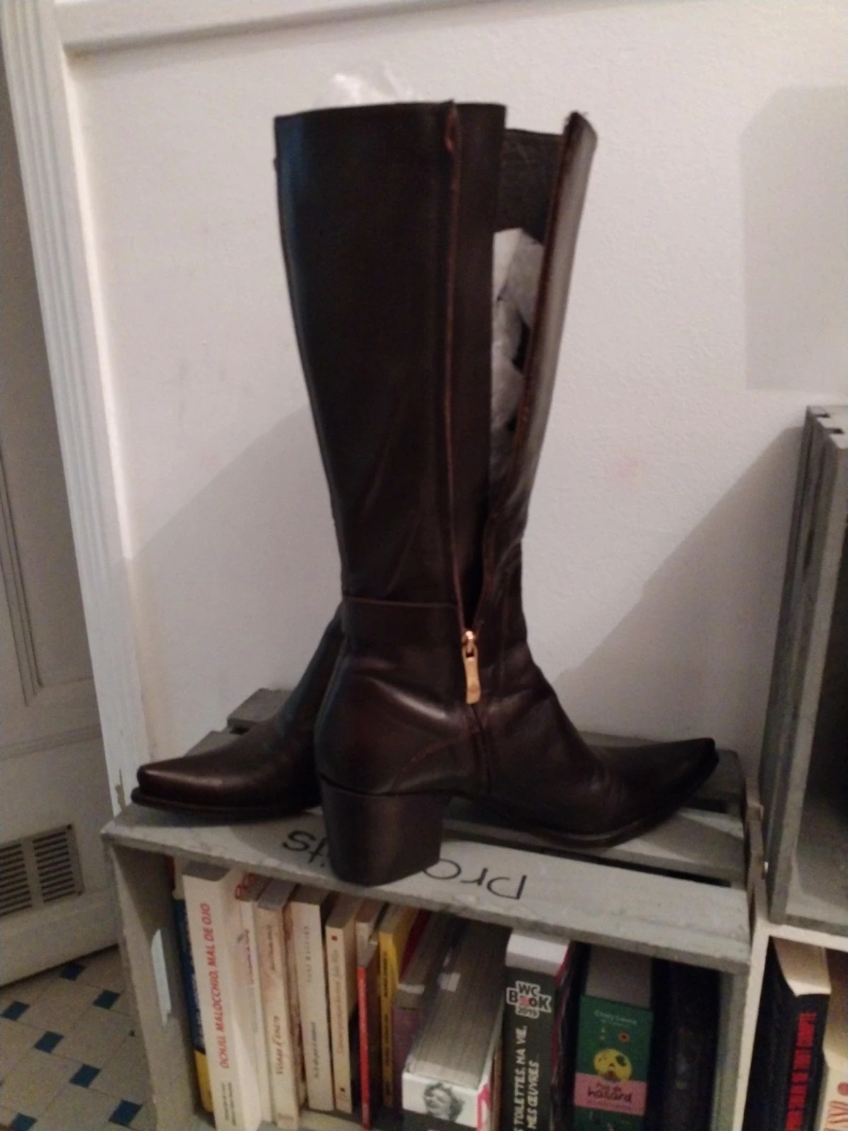 Bottes cuir marron chocolat 🍫 – R&Renzi – taille 38 3