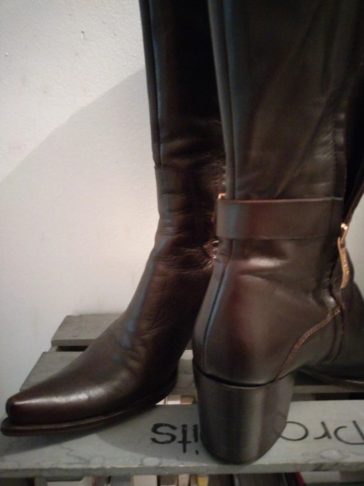Bottes cuir marron chocolat 🍫 – R&Renzi – taille 38 4