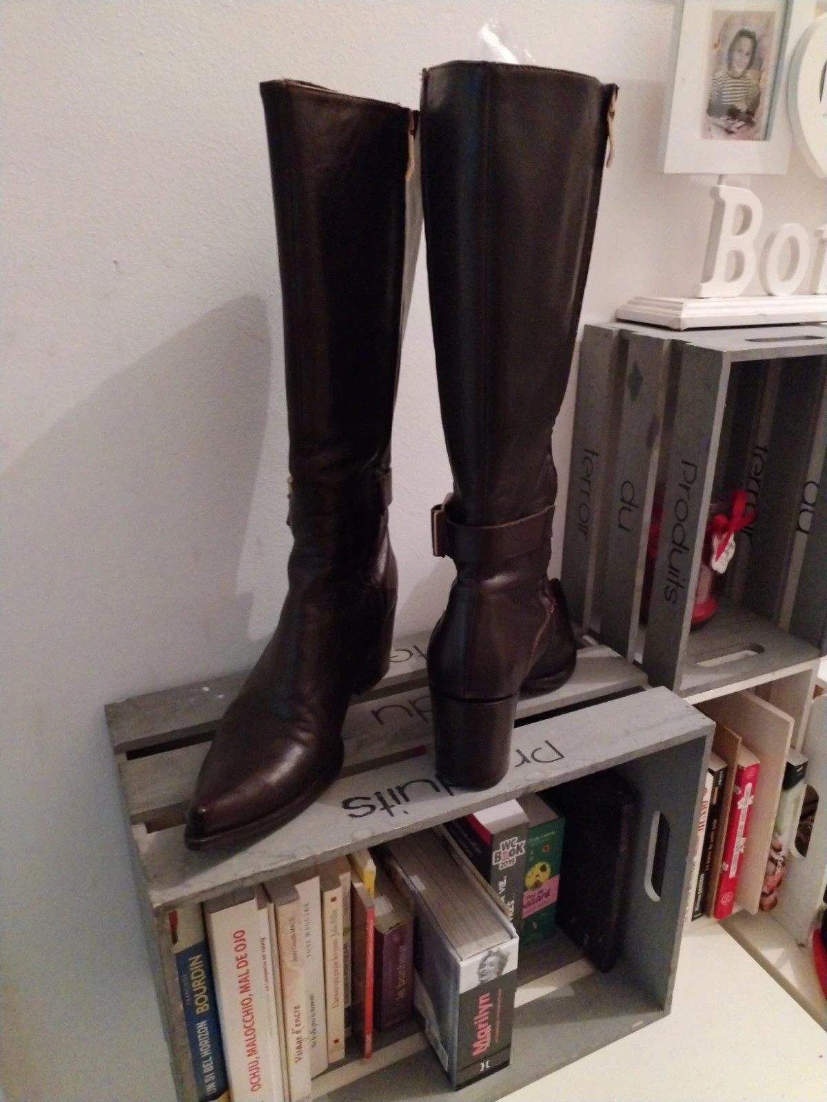 Bottes cuir marron chocolat 🍫