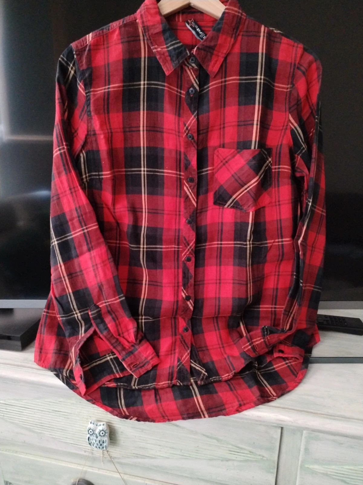 Chemise rouge noir carreaux – Rouge – taille M / 38 / 10 2