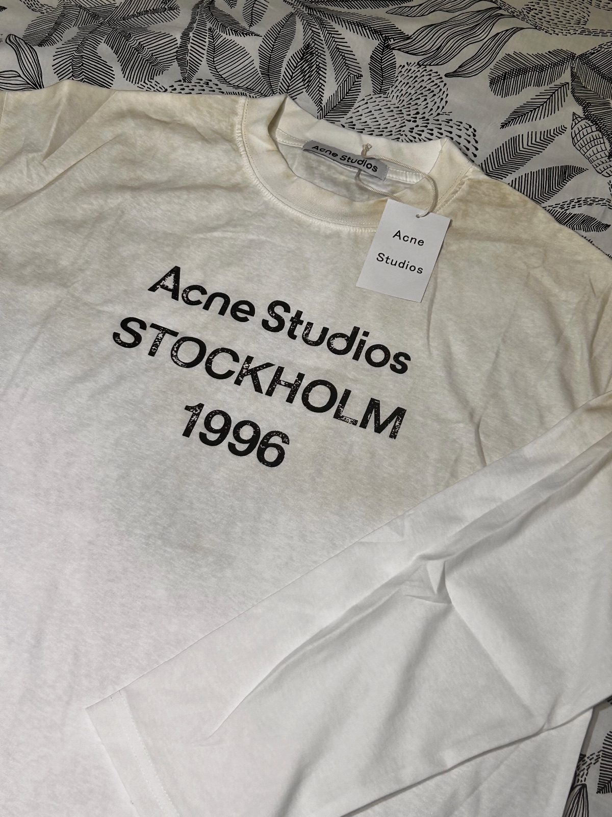 Acne Studios Stockholm 1996 | Camiseta | Manga larga | Blanca | Talla M  – Acne Studios – taille M 2
