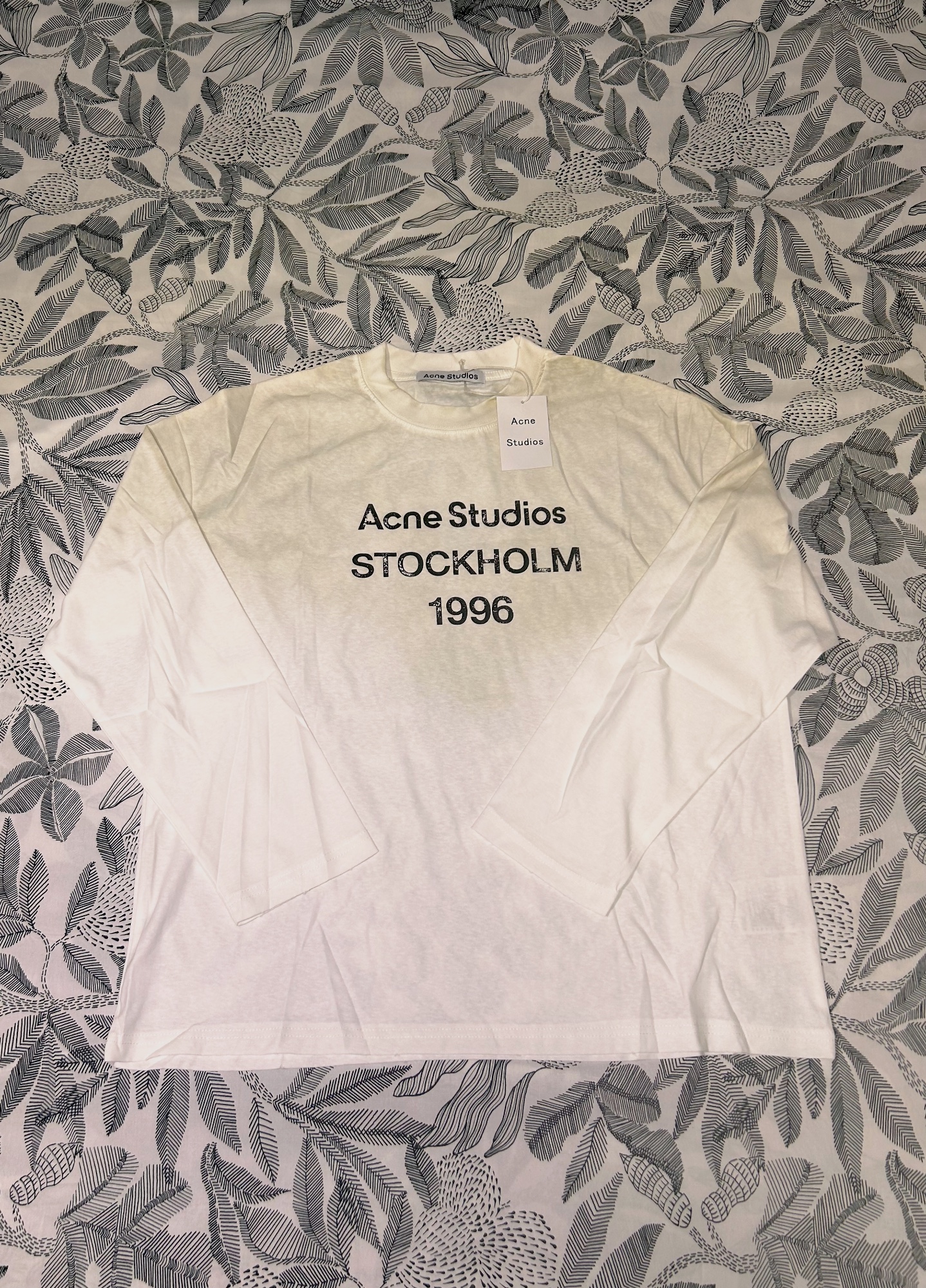 Acne Studios Stockholm 1996 | Camiseta | Manga larga | Blanca | Talla M 