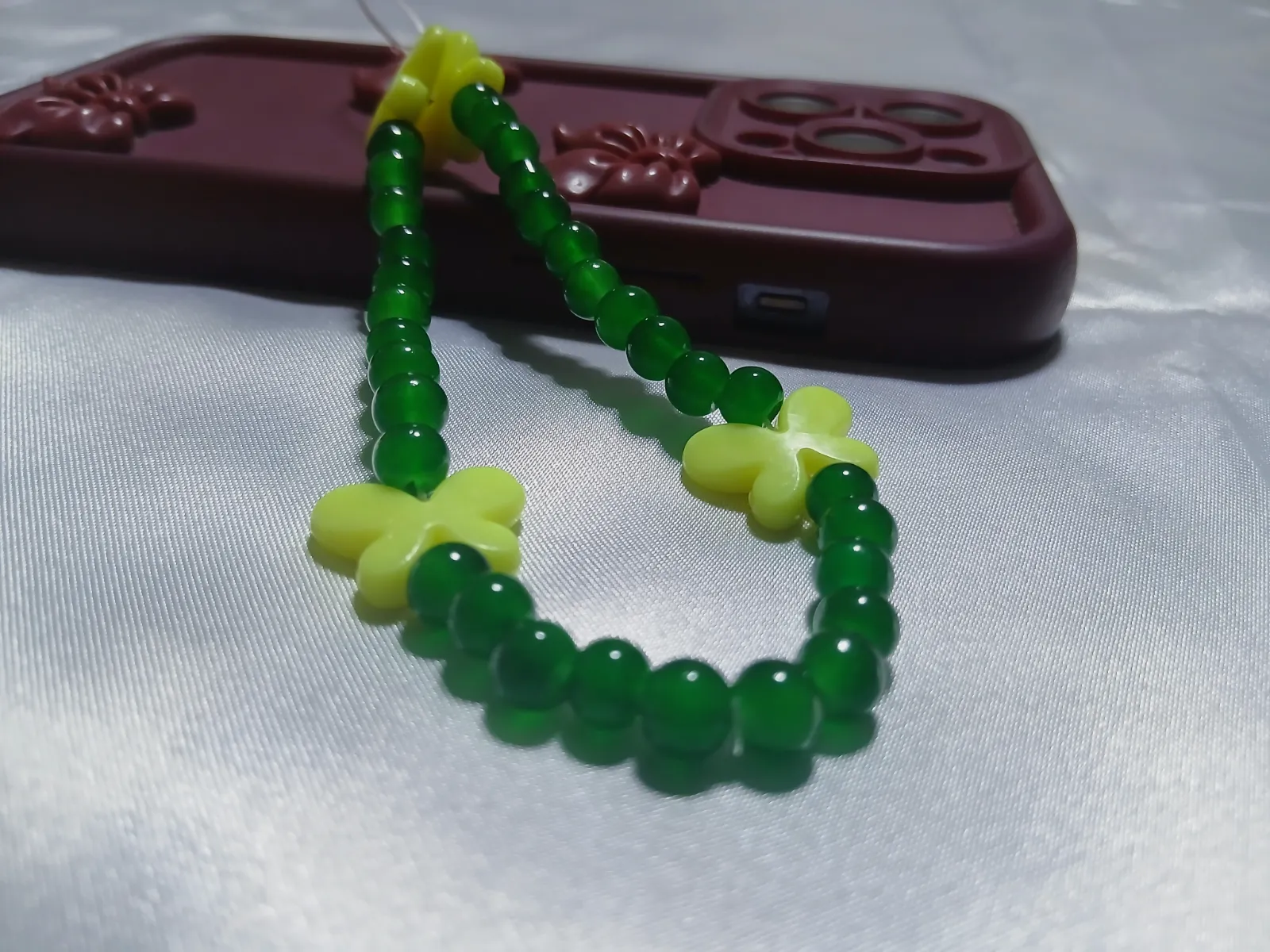 Charme phone tasbih papillon Nour 17 – Fait main 2
