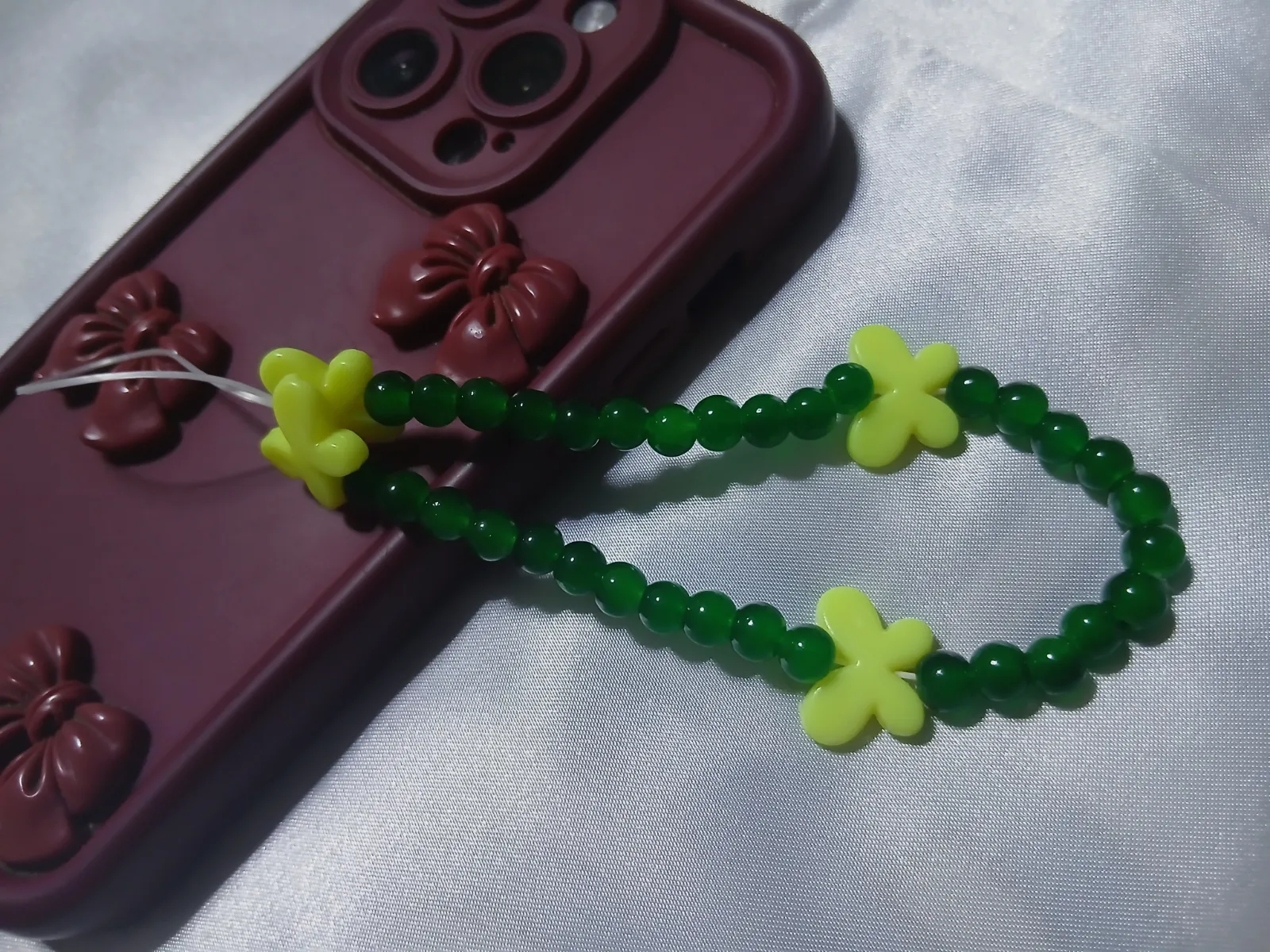 Charme phone tasbih papillon Nour 17 – Fait main 3