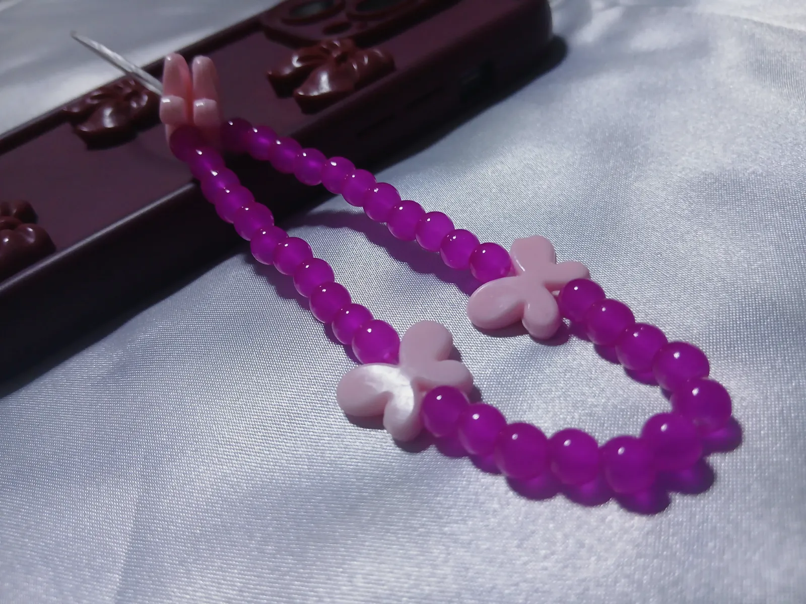 Charme phone tasbih papillon Nour 13 – Fait main 2