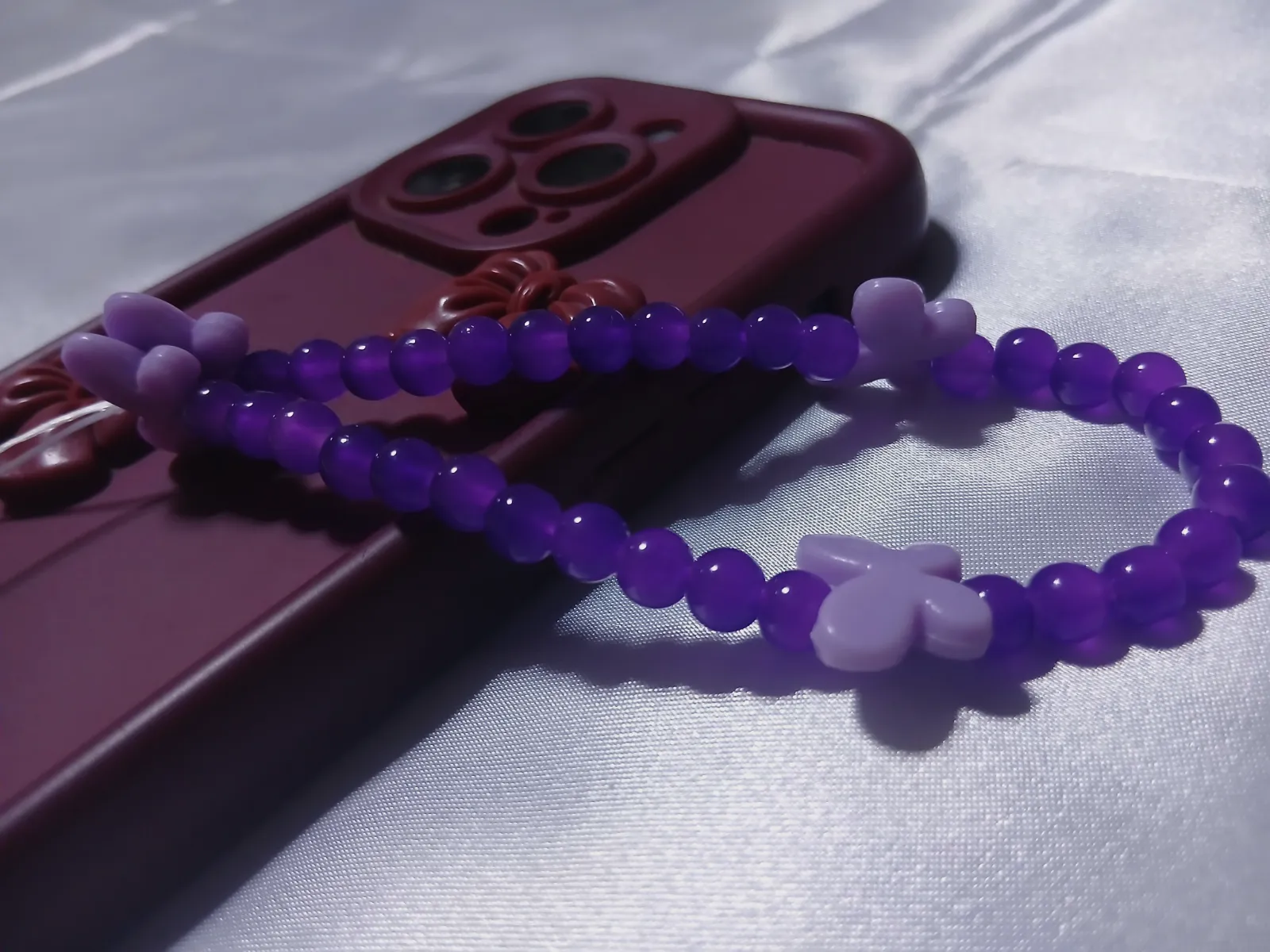 Charme phone tasbih papillon 9 – Fait main 4