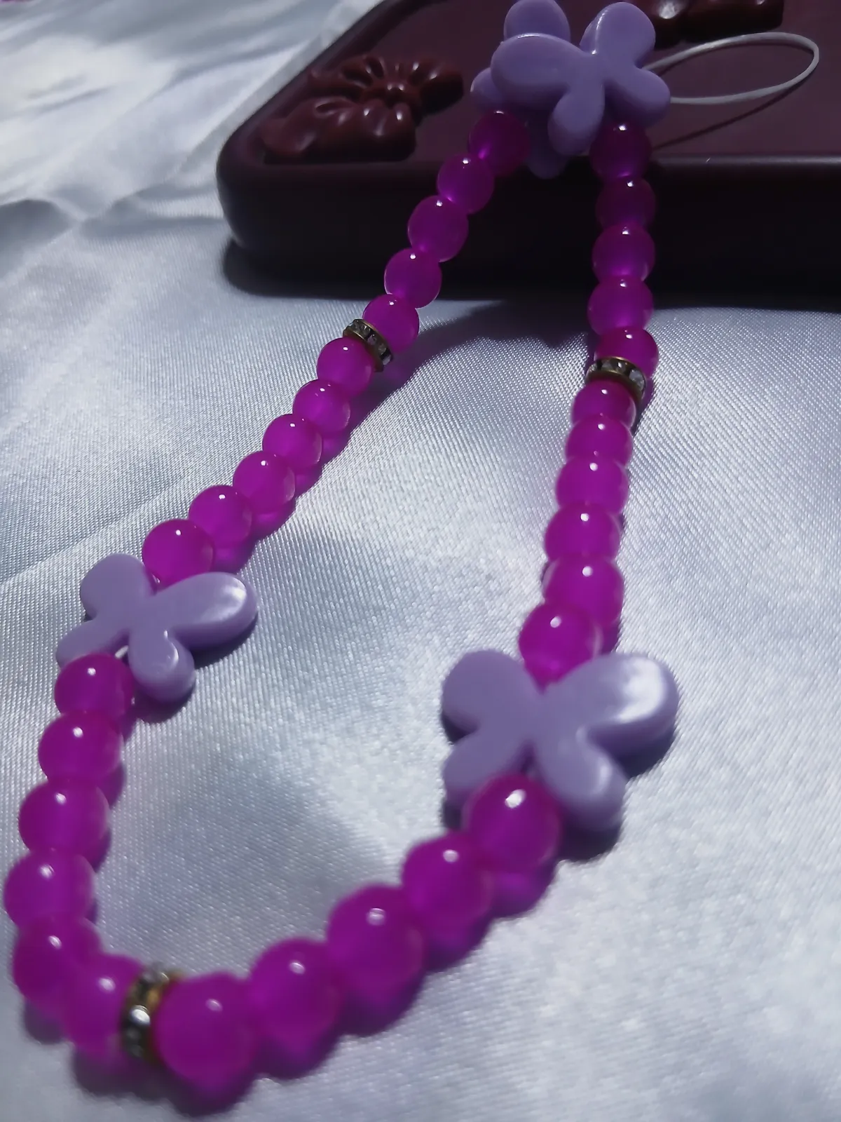 Charme phone tasbih papillon Nour 10 – Fait main 3