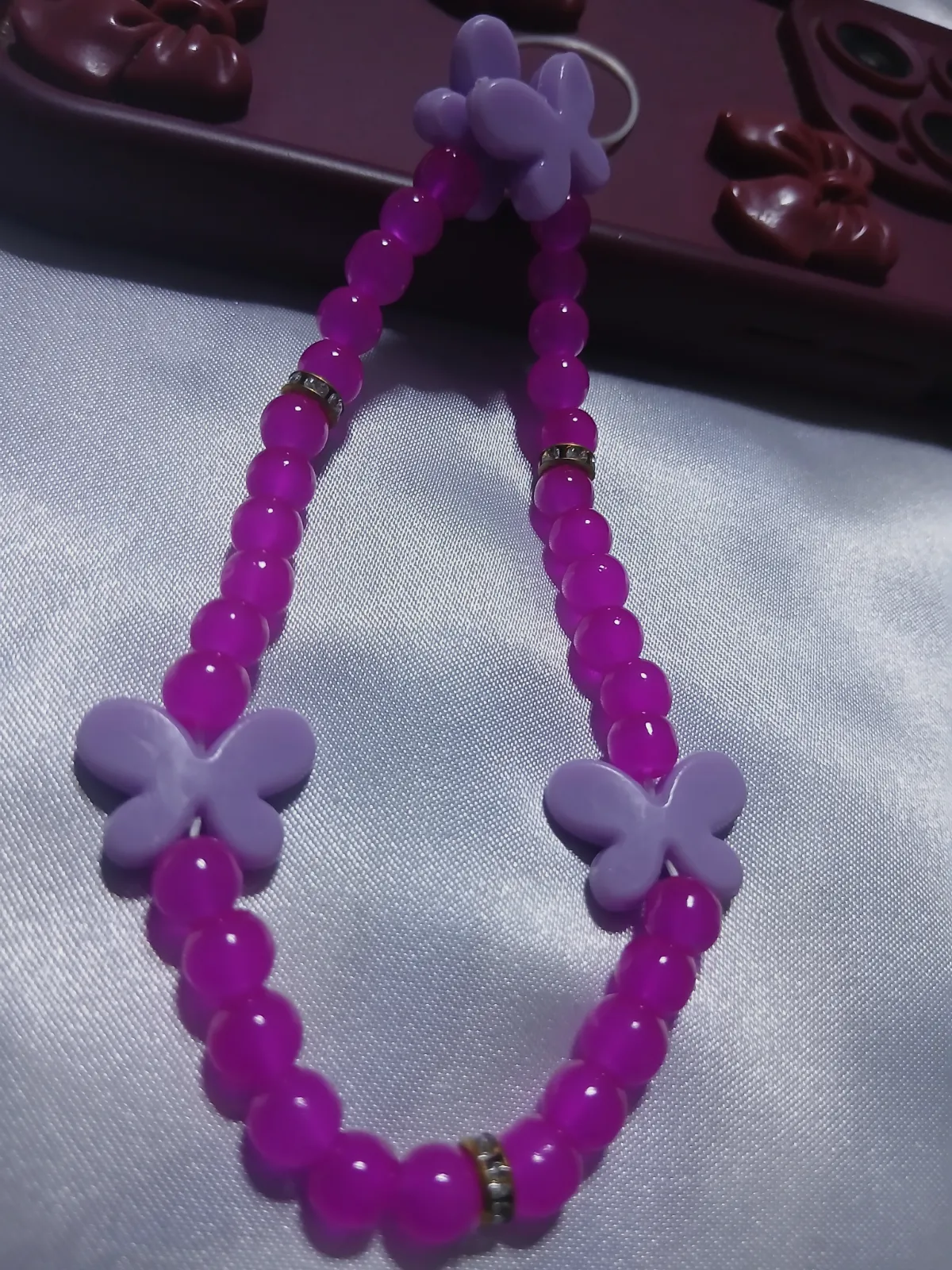 Charme phone tasbih papillon Nour 10 – Fait main 5