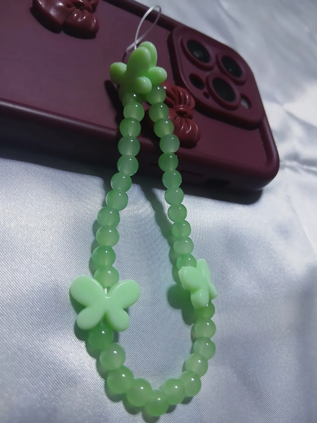 Charme phone tasbih papillon Nour 14 – Fait main 4