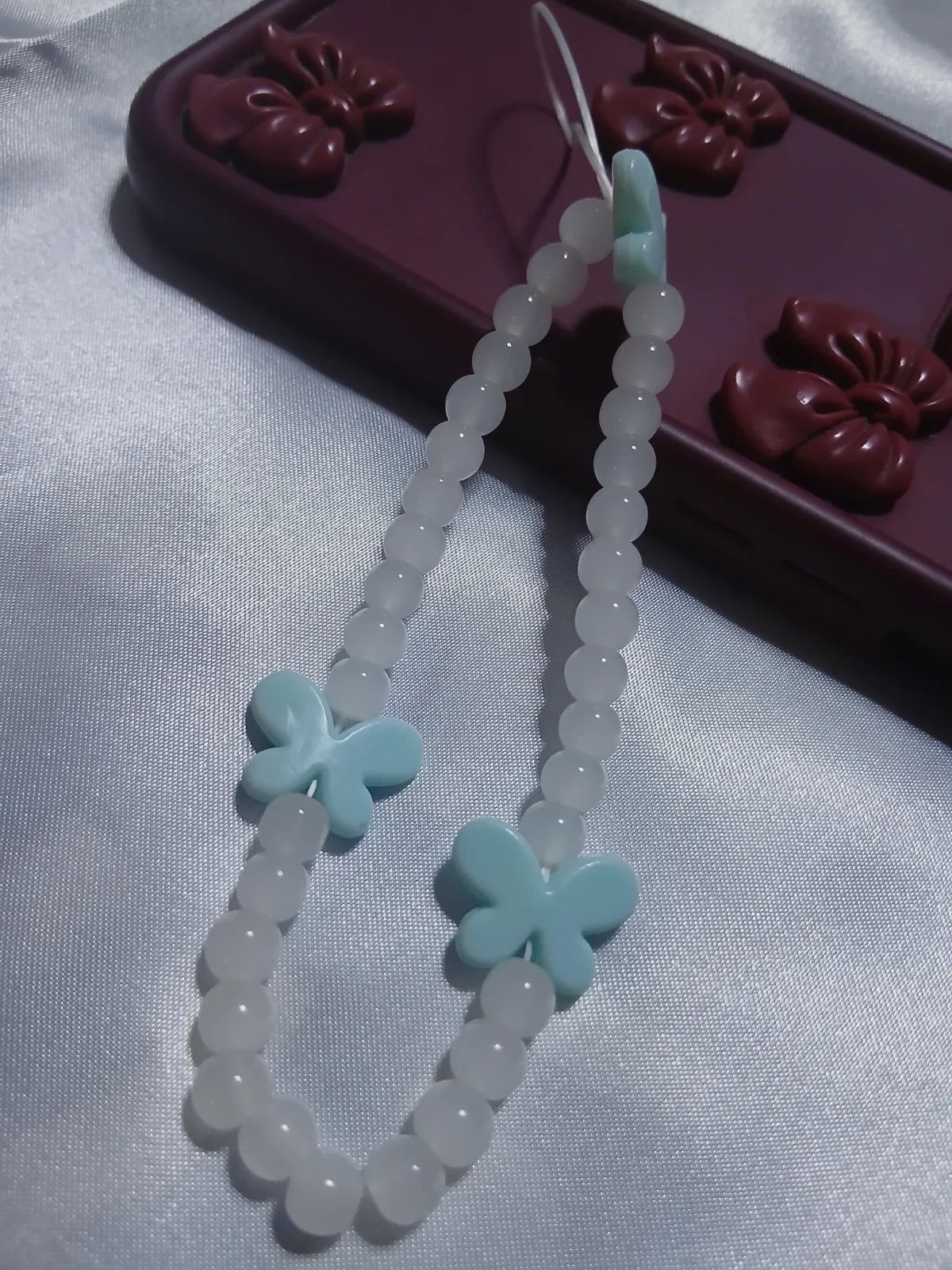 Charme phone tasbih papillon Nour 1  – Fait main – taille Taille unique 5