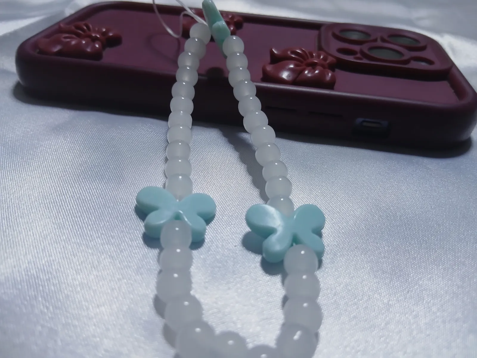 Charme phone tasbih papillon Nour 1  – Fait main – taille Taille unique 4