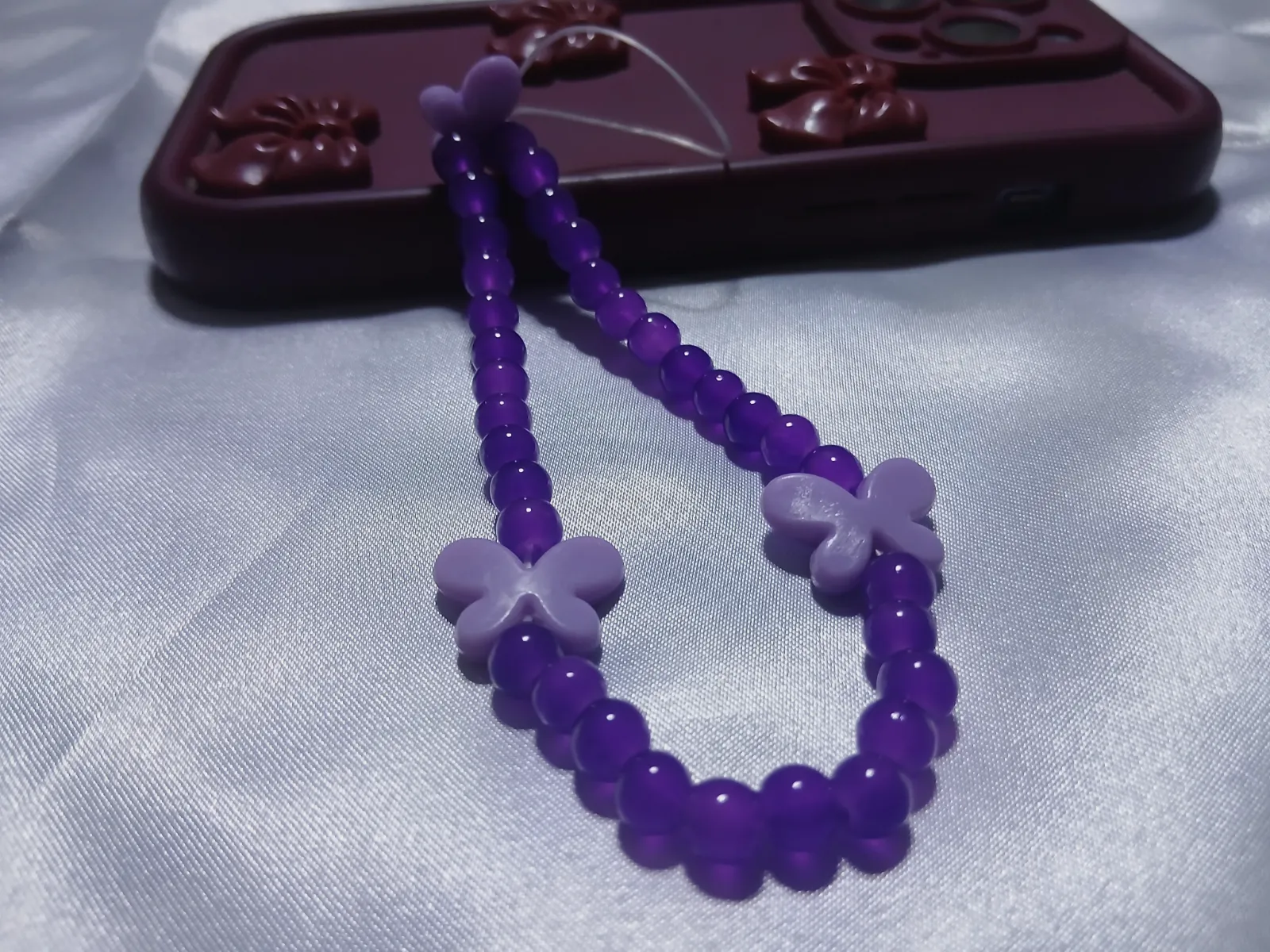 Charme phone tasbih papillon Nour 8 – Fait main 6