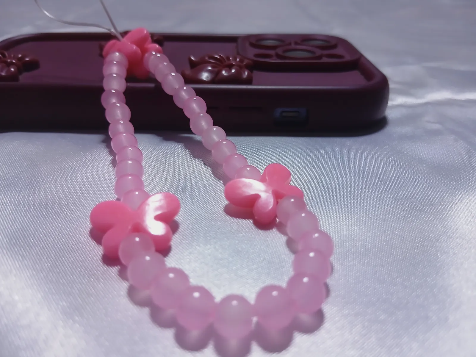 Charme phone tasbih papillon Nour 11 – Fait main 3