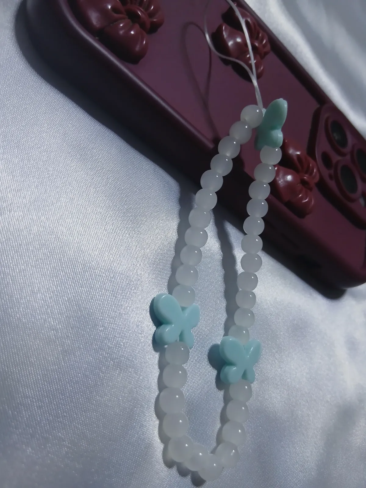 Charme phone tasbih papillon Nour 1  – Fait main – taille Taille unique 2
