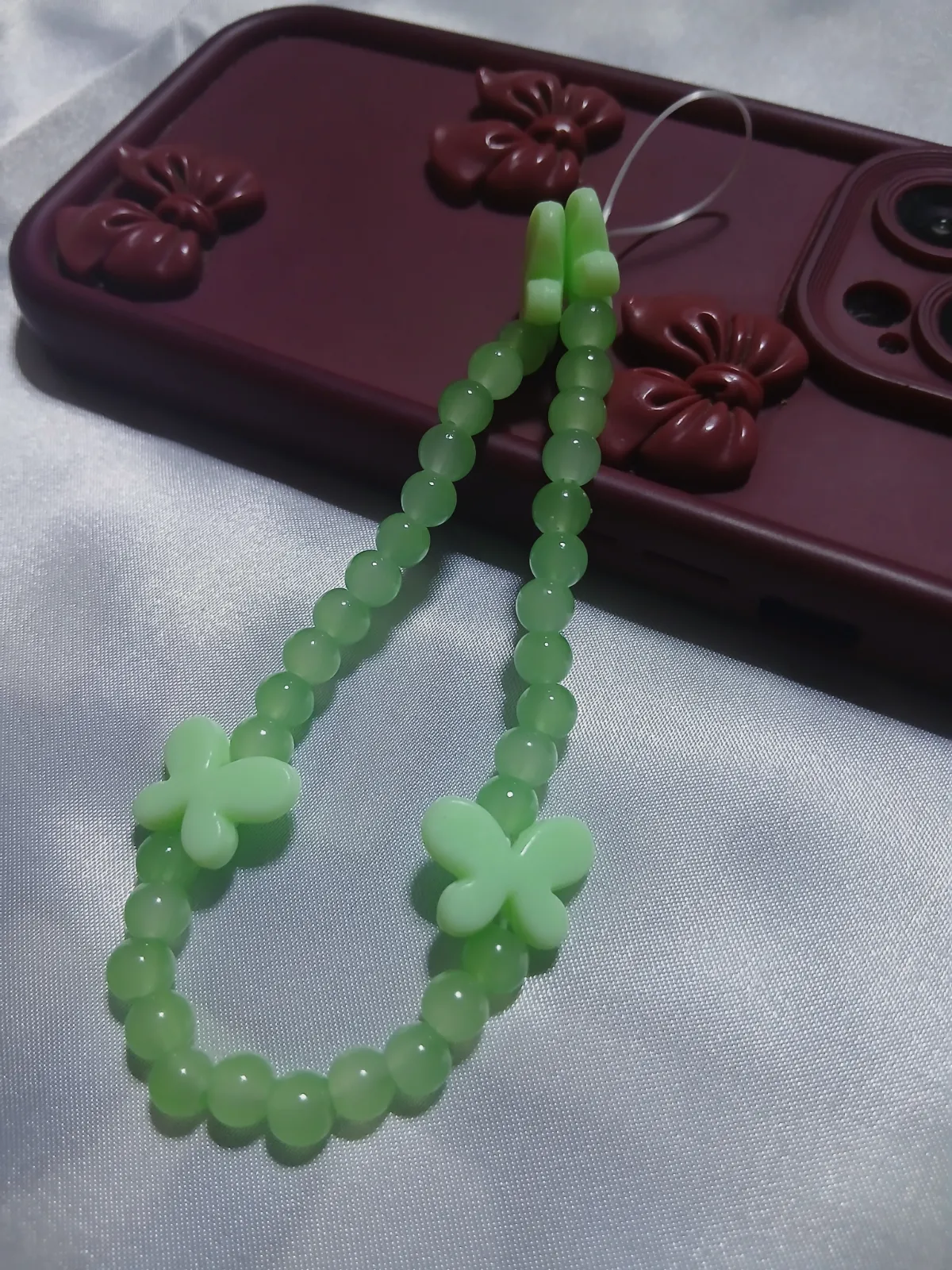 Charme phone tasbih papillon Nour 14 – Fait main 2